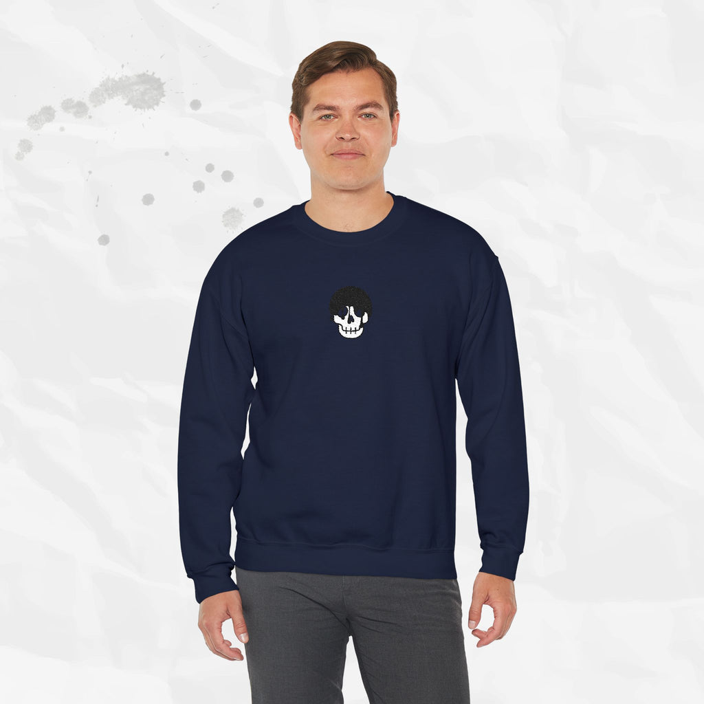 Skull Icon – Embroidered Crewneck Sweatshirt