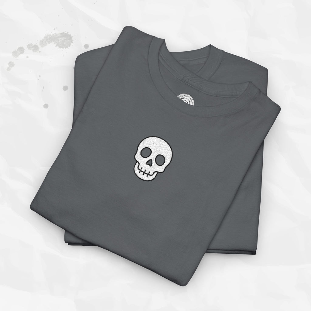 T-shirt brodé à motif tête de mort