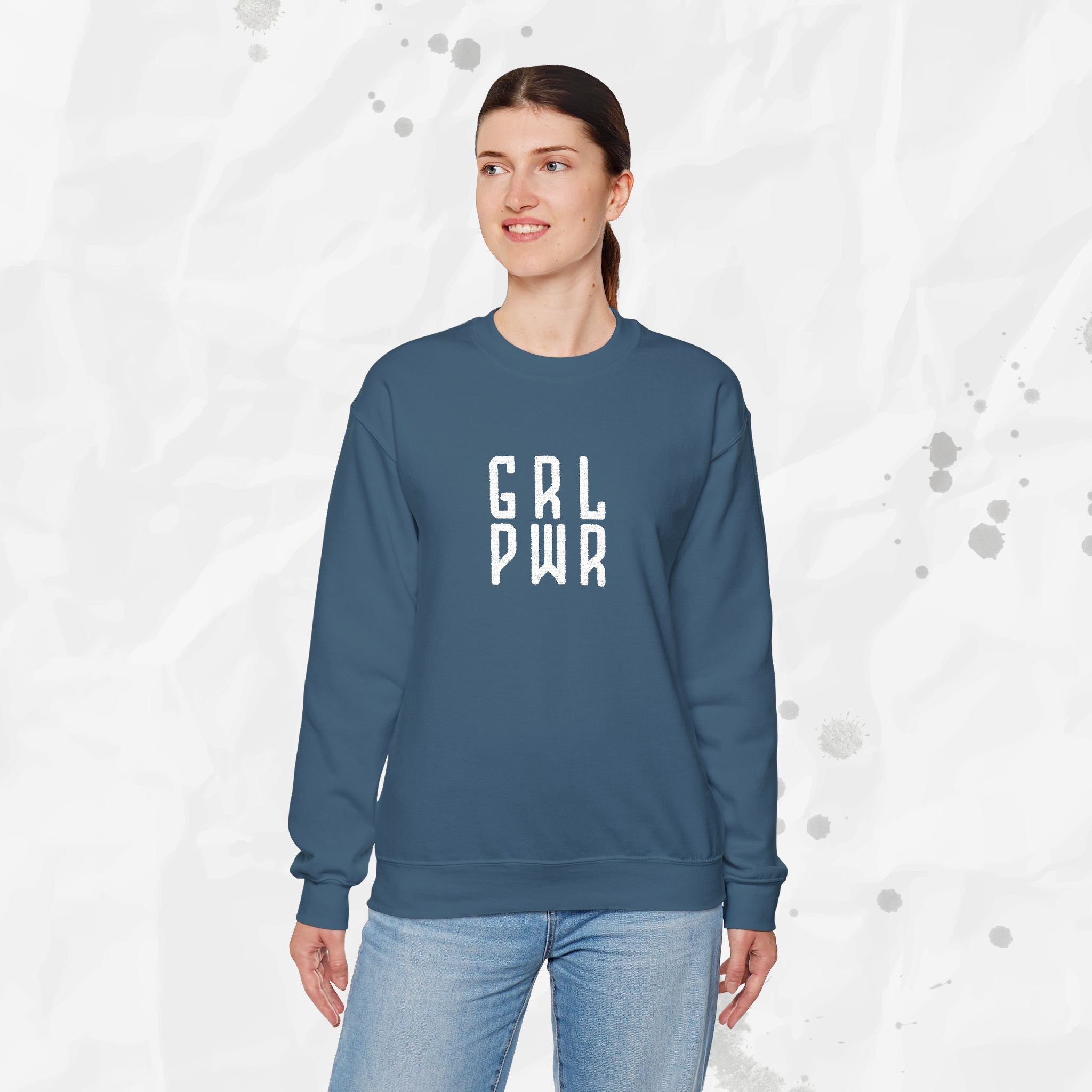 GRL PWR - Embroidered Crewneck Sweatshirt