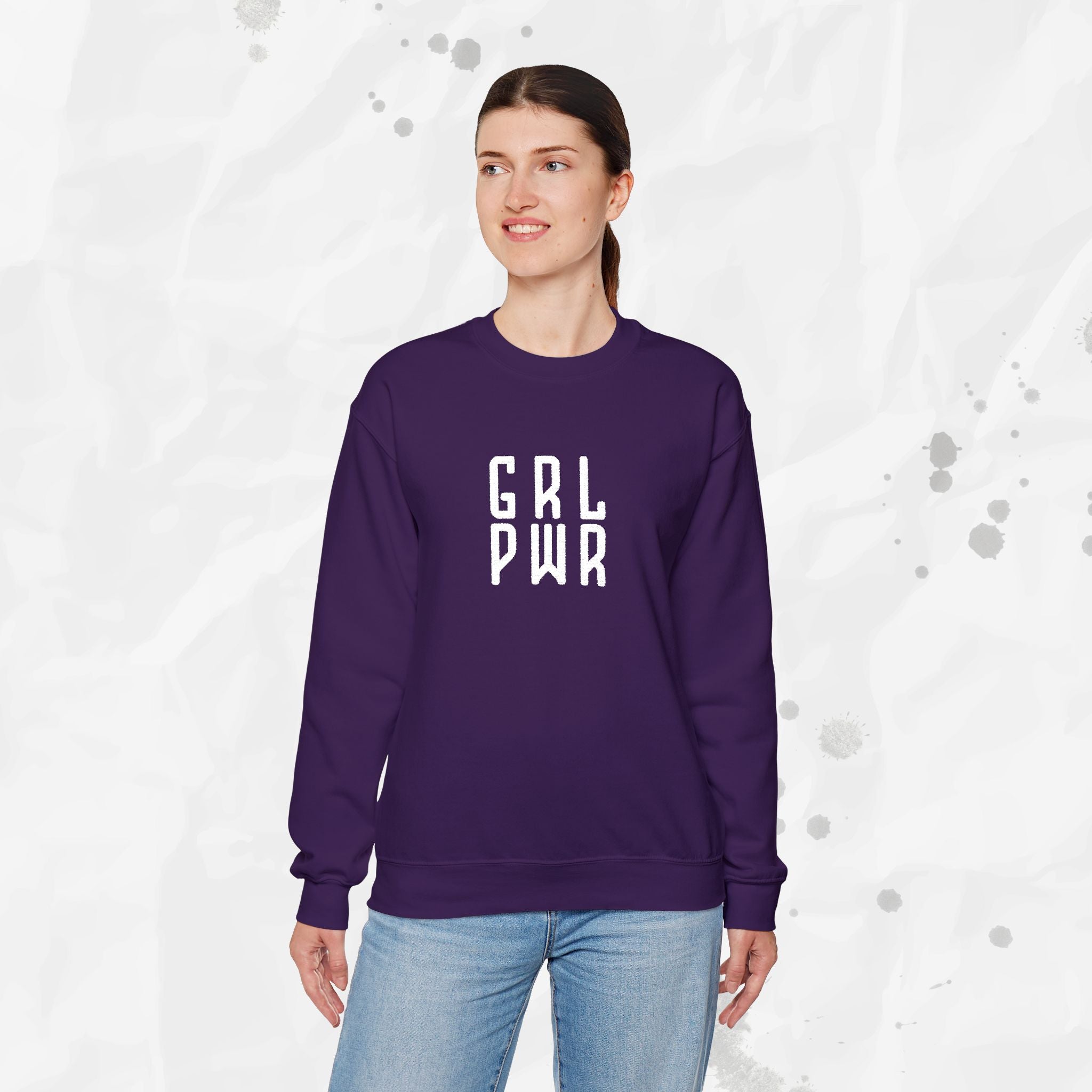 GRL PWR - Embroidered Crewneck Sweatshirt