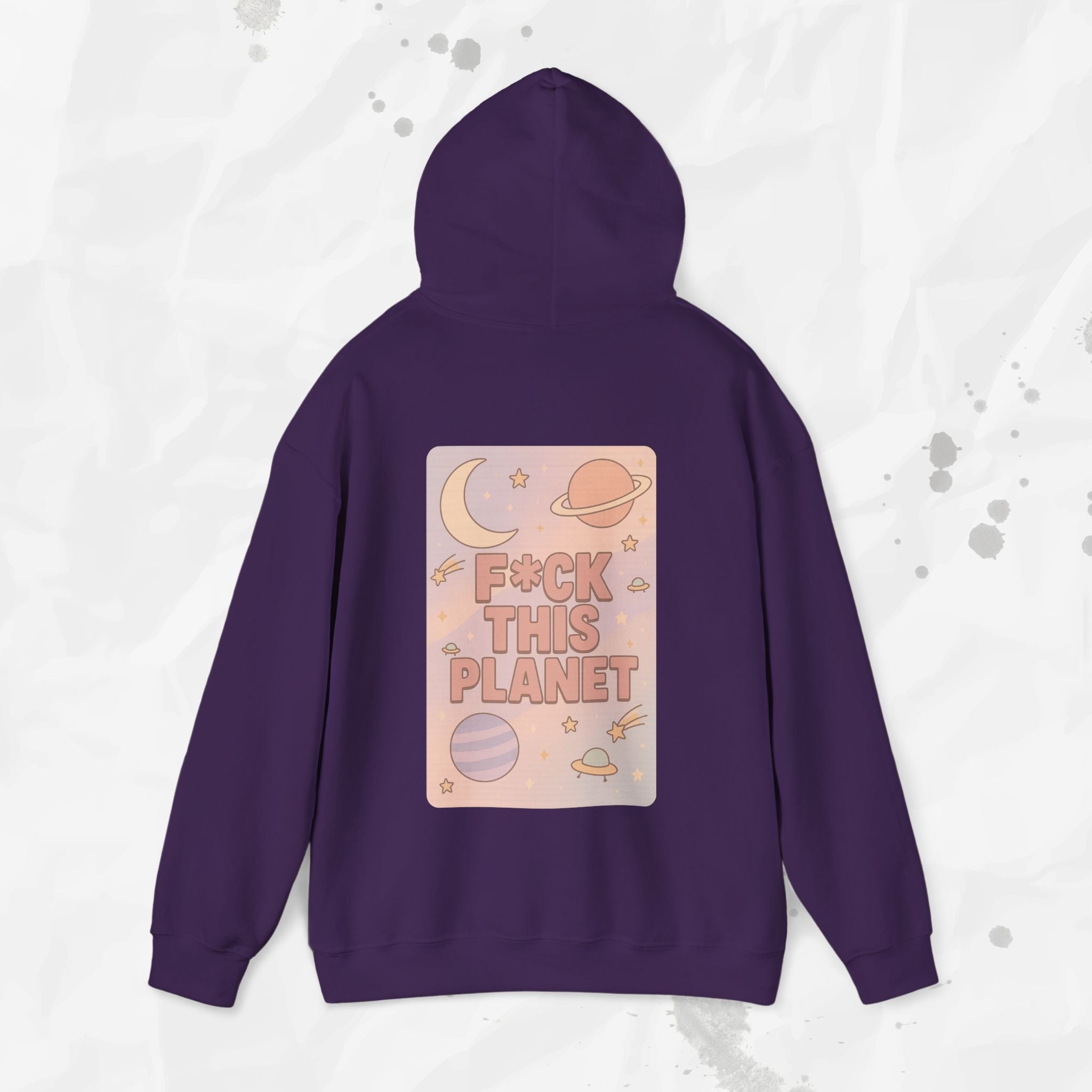 F*ck This Planet - Hoodie | Pastel Space Back Print