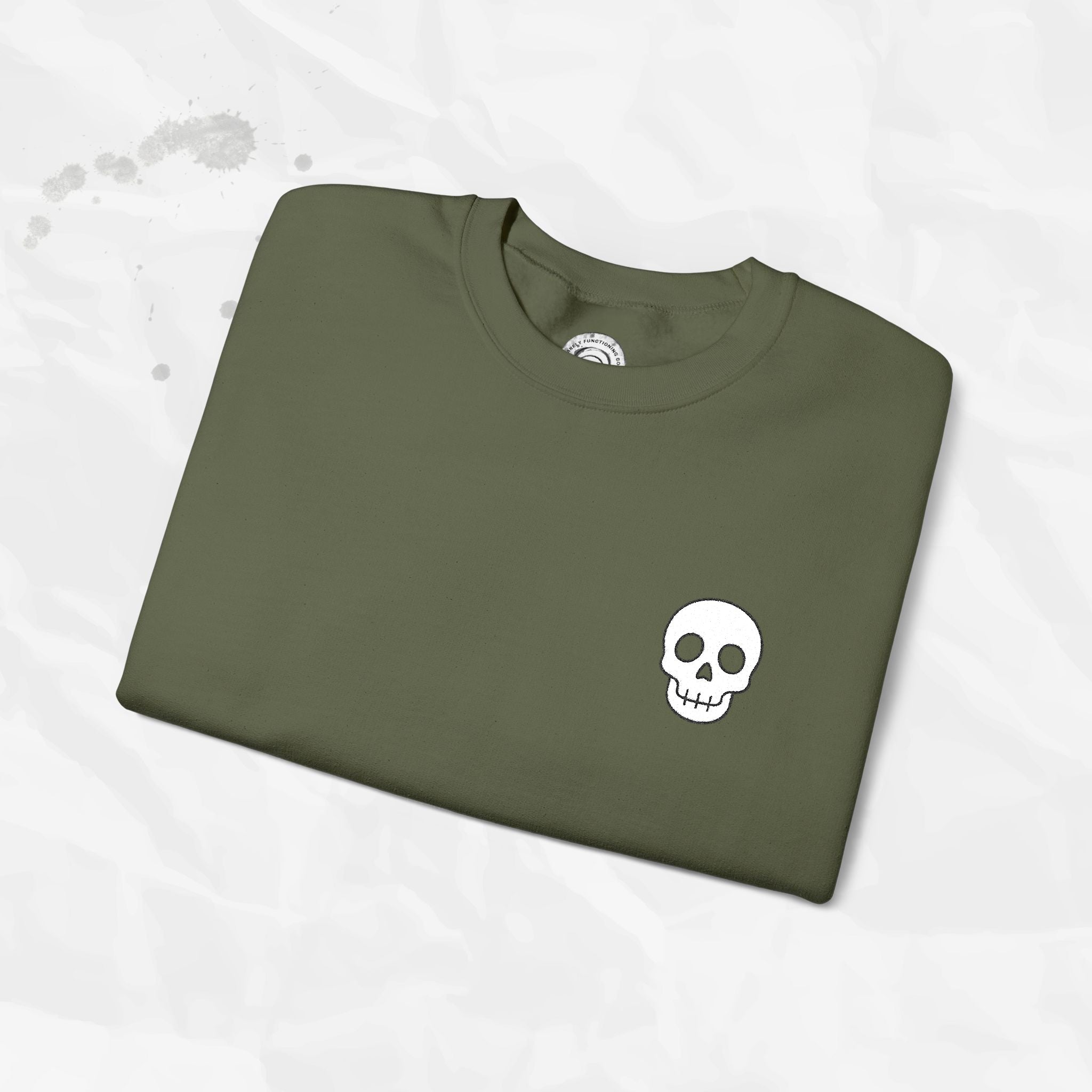 Skull Icon – Embroidered Crewneck Sweatshirt