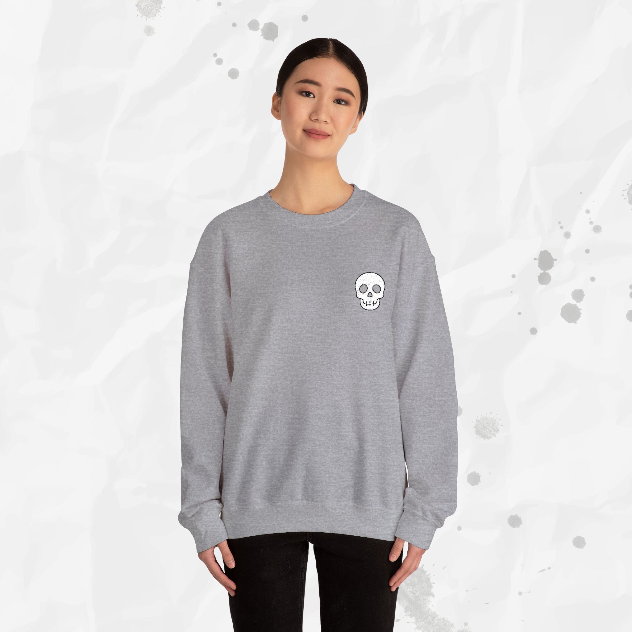 Skull Icon – Embroidered Crewneck Sweatshirt