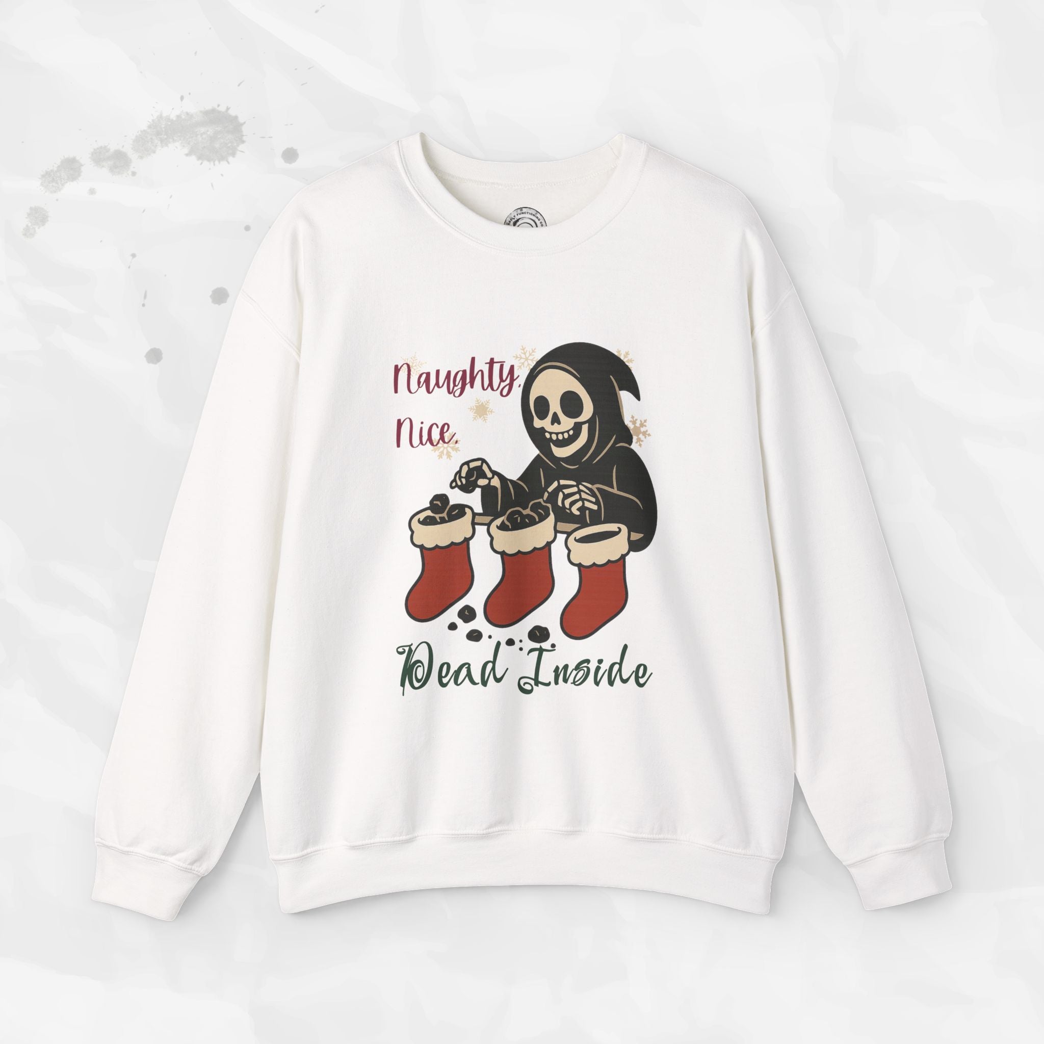 Naughty, Nice, Dead Inside – Crewneck Sweatshirt