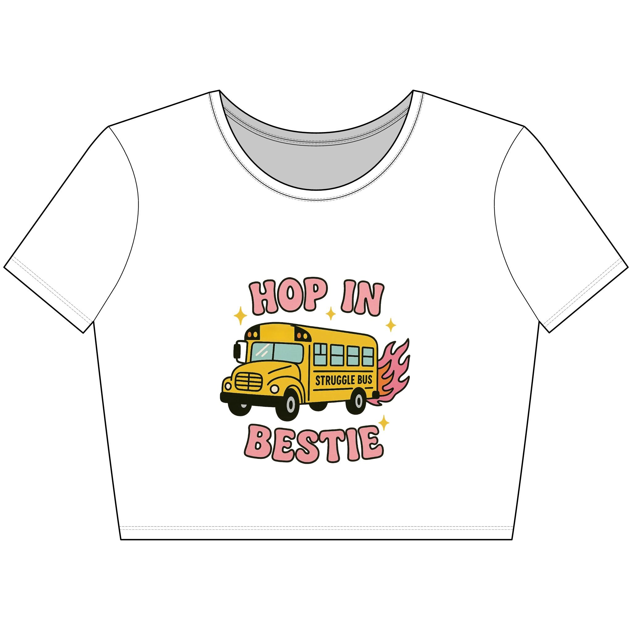 Hop In Bestie - Crop Top