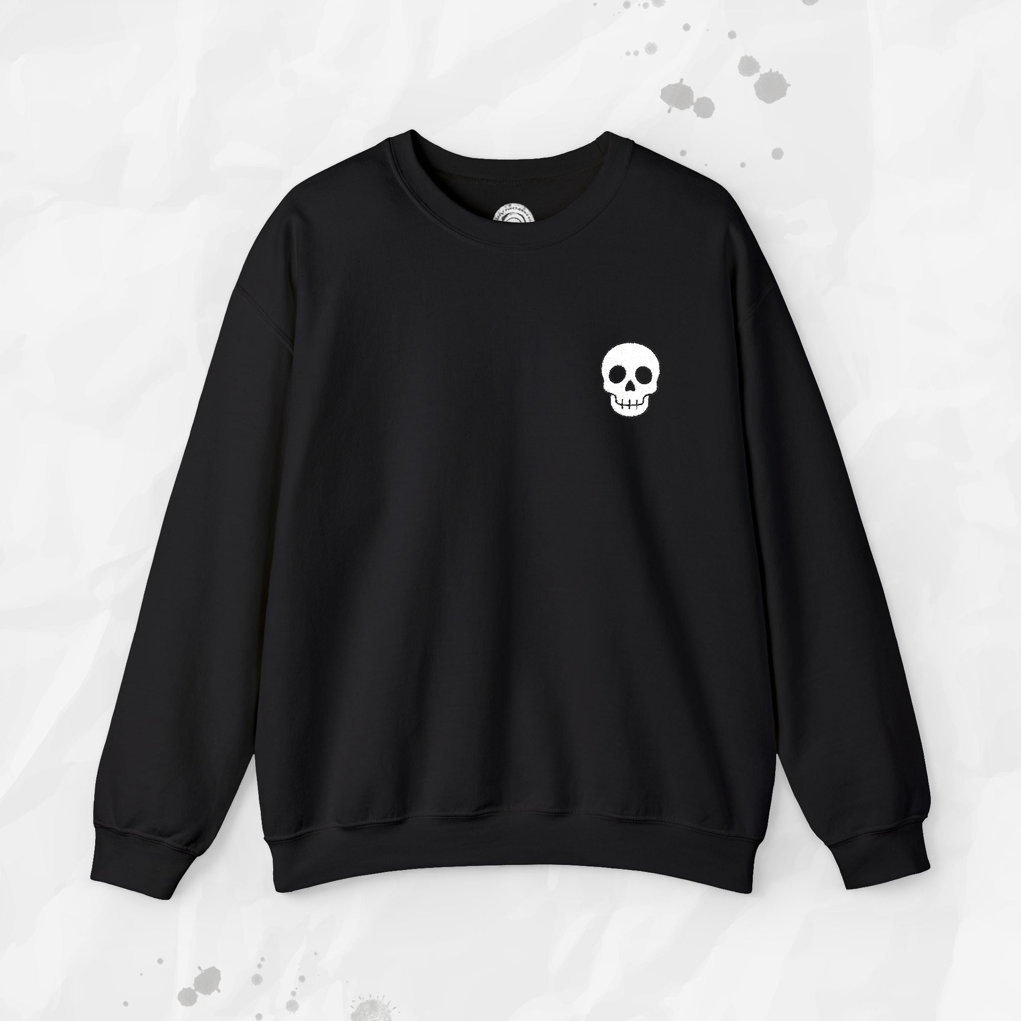 Skull Icon – Embroidered Crewneck Sweatshirt