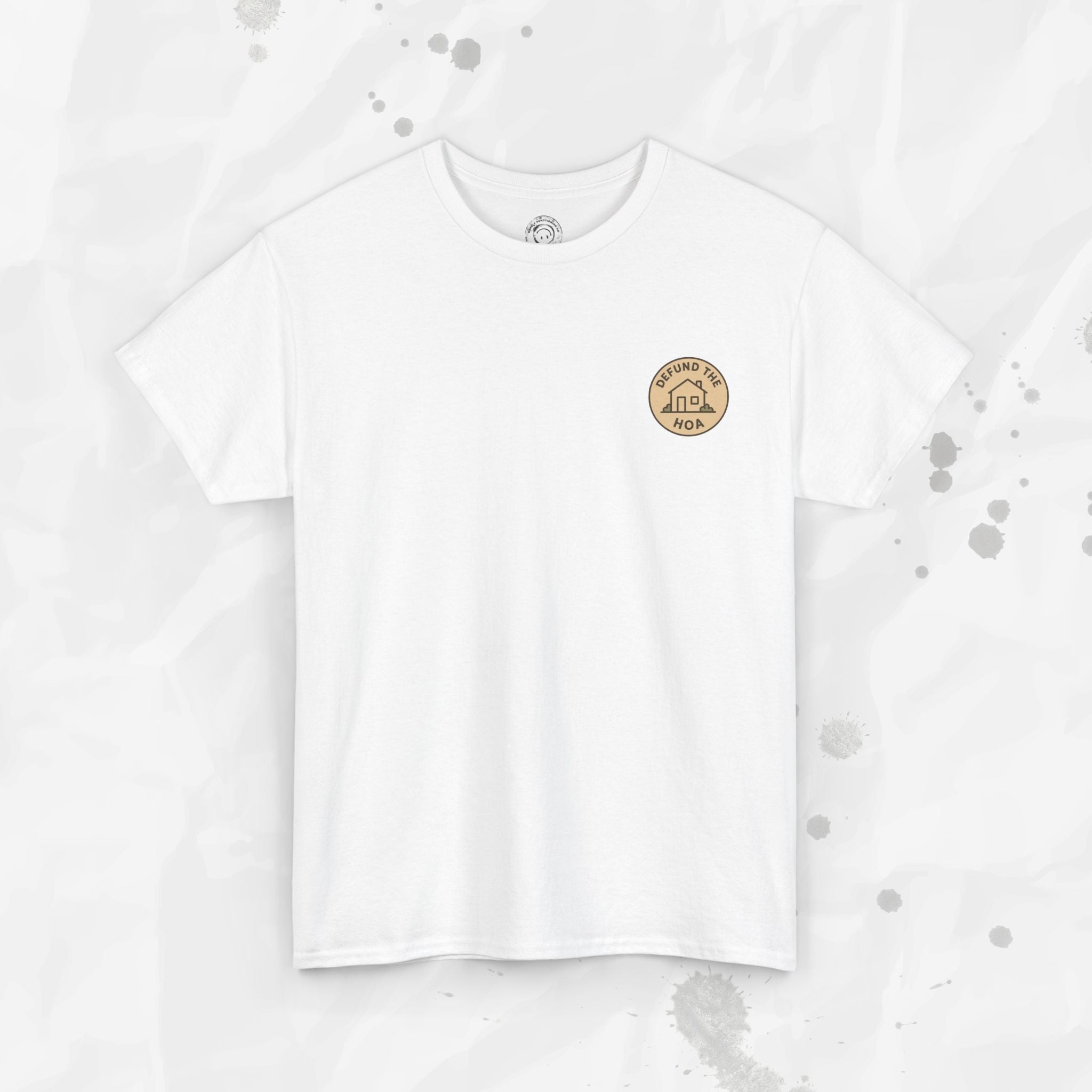 Defund the HOA – T-Shirt (Pocket Print)