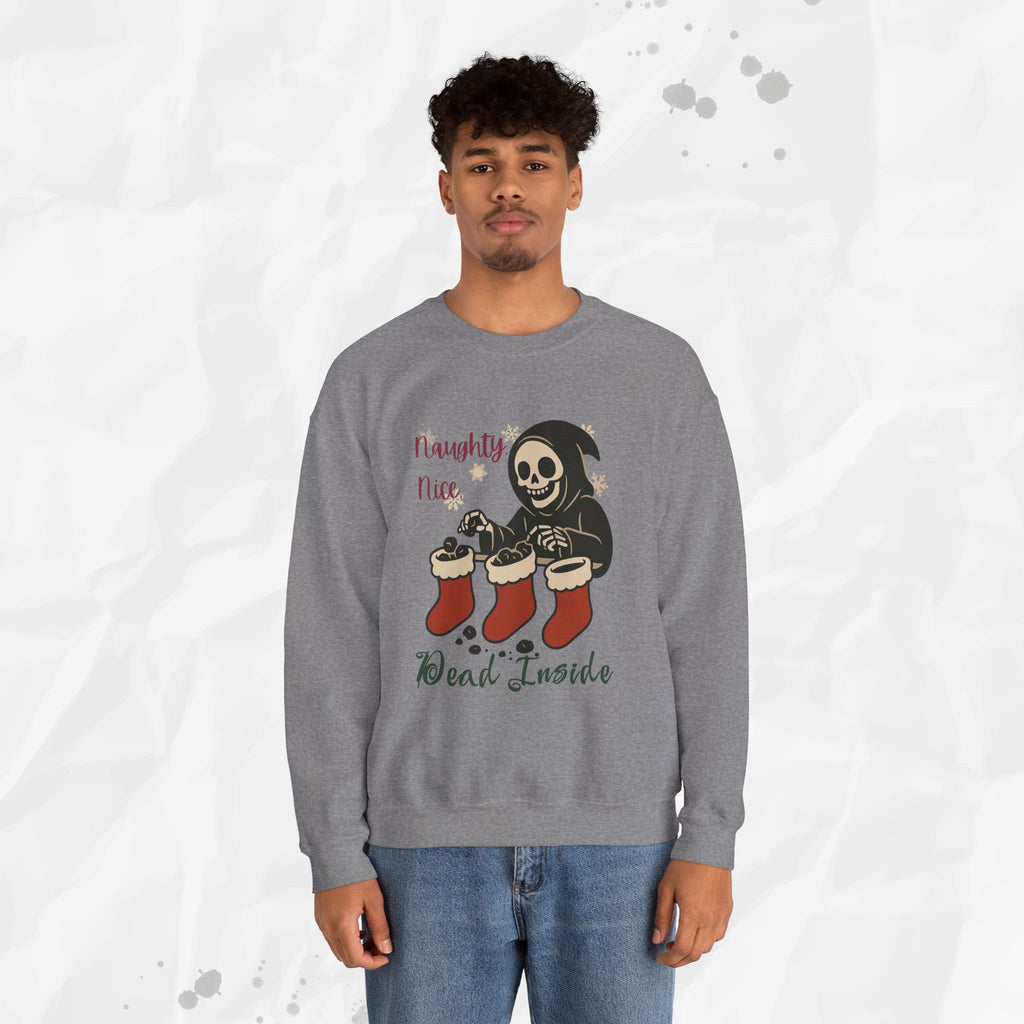 Naughty, Nice, Dead Inside – Crewneck Sweatshirt