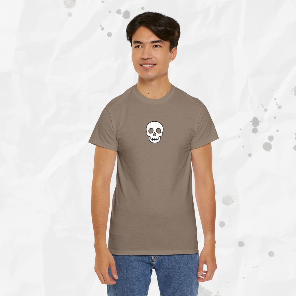 T-shirt brodé à motif tête de mort