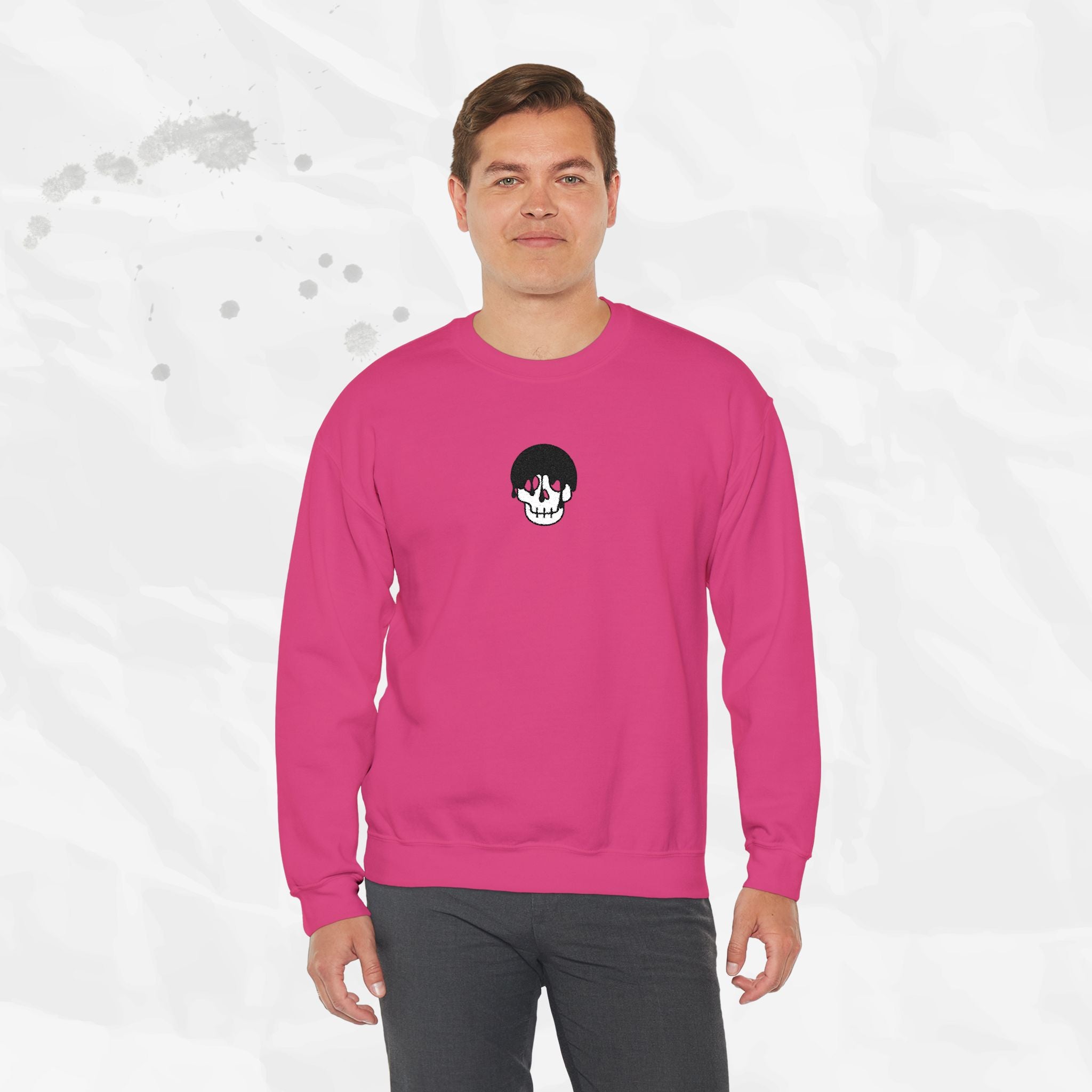 Skull Icon – Embroidered Crewneck Sweatshirt