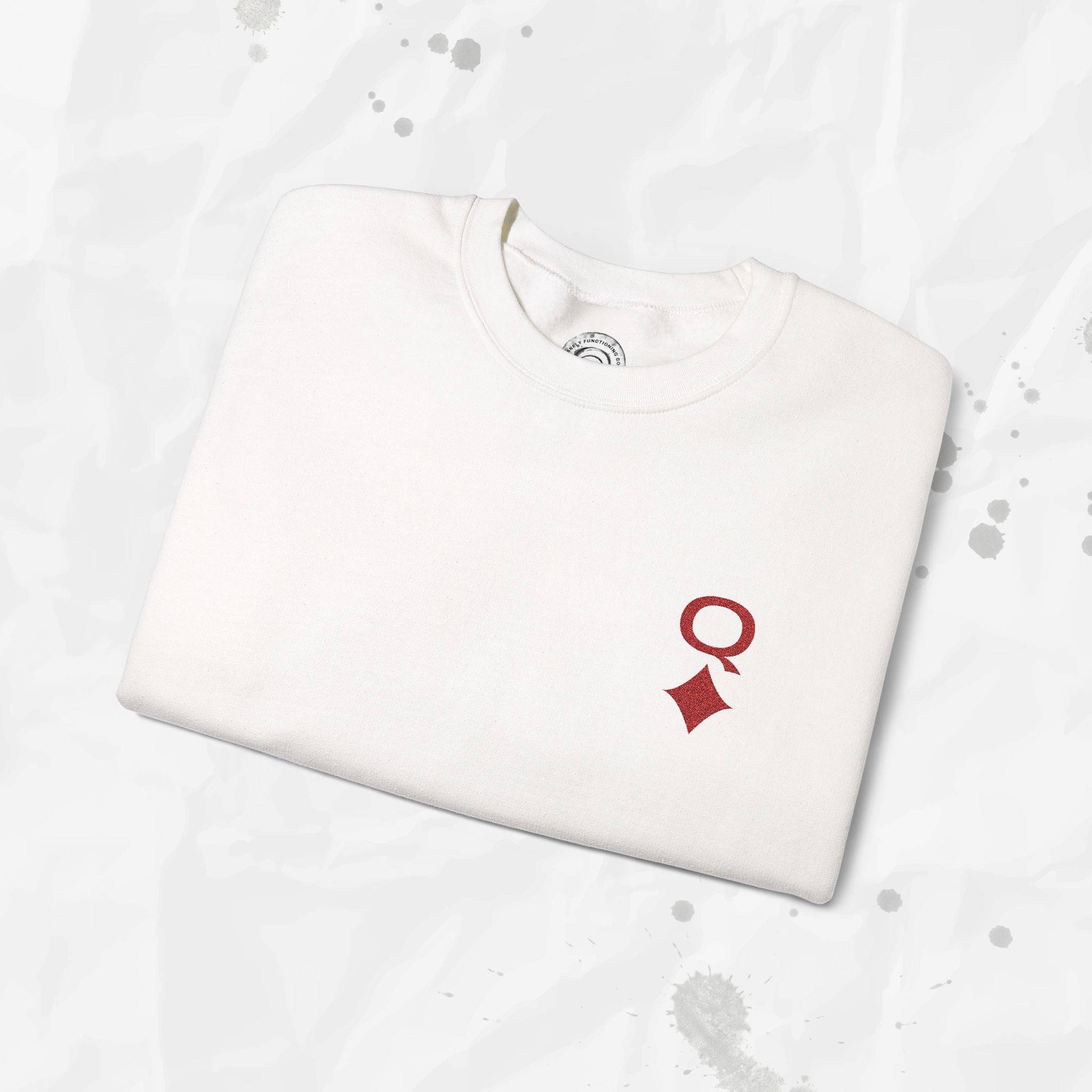 Queen of Diamonds – Embroidered Crewneck Sweatshirt