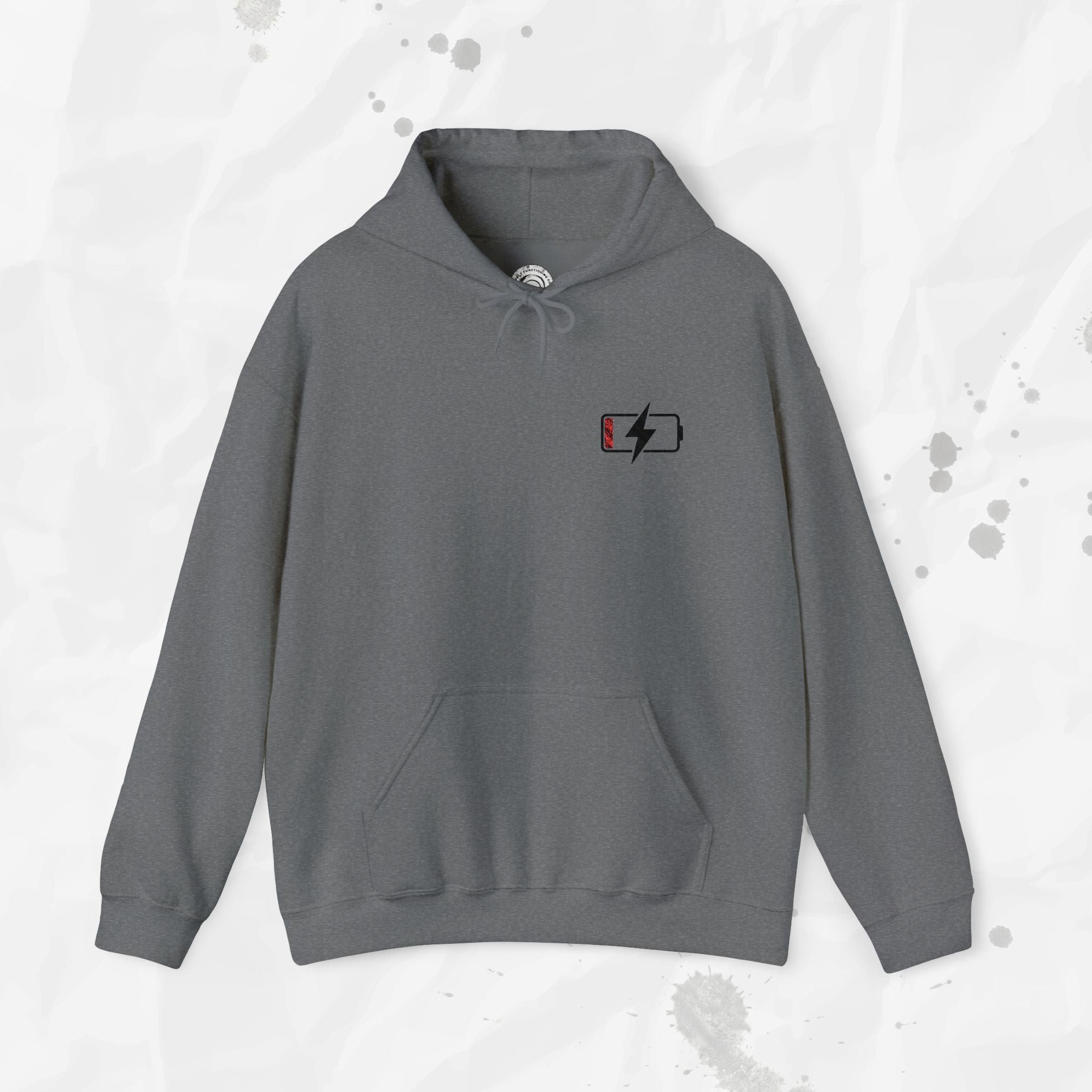 Low Battery – Embroidered Hoodie