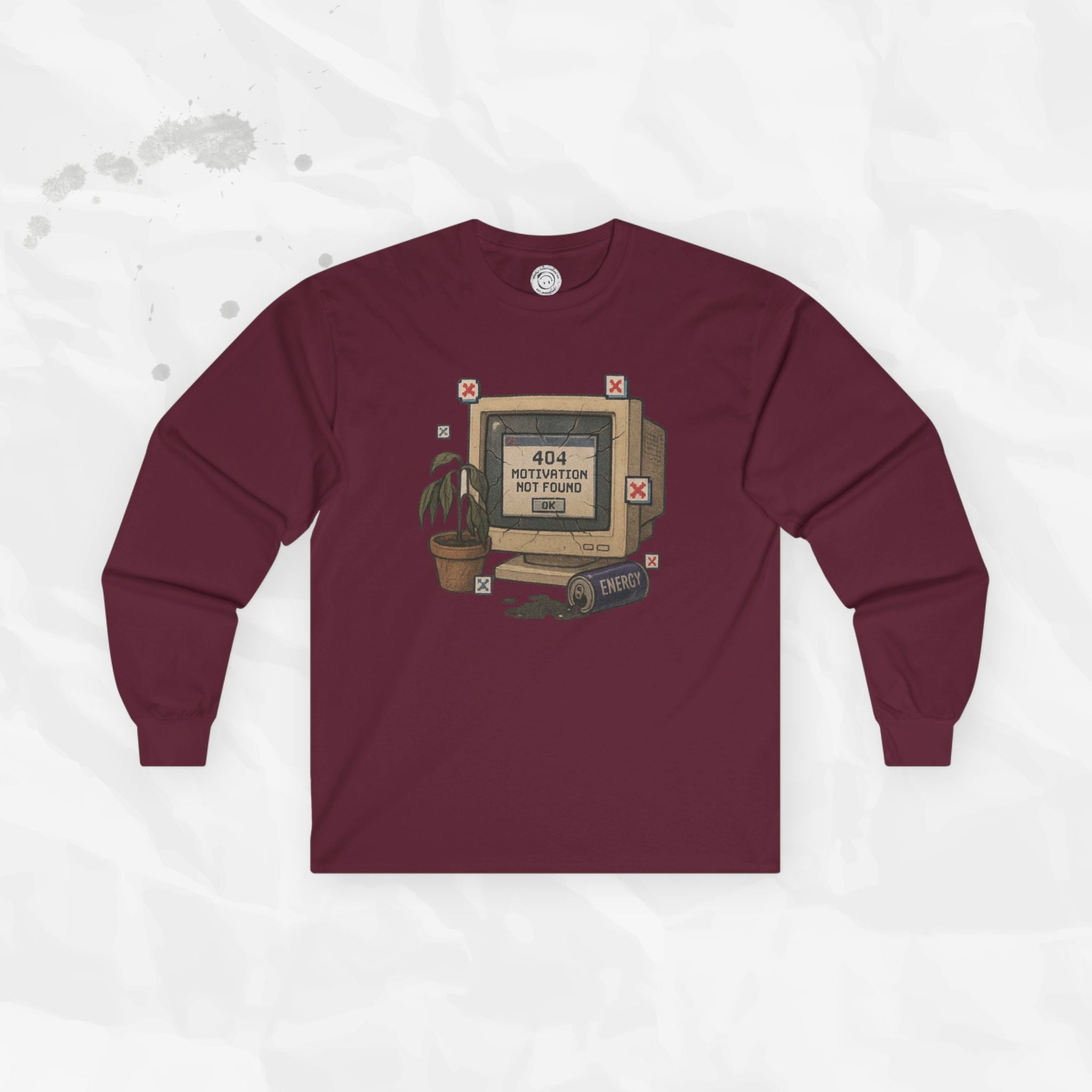 404: Motivation Not Found - Long Sleeve T-Shirt