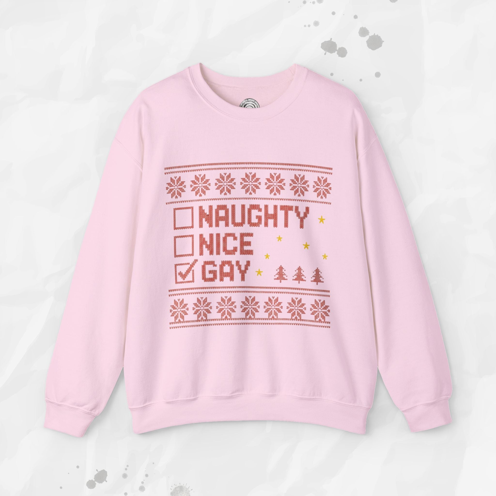 Naughty, Nice, Gay – Crewneck Sweatshirt