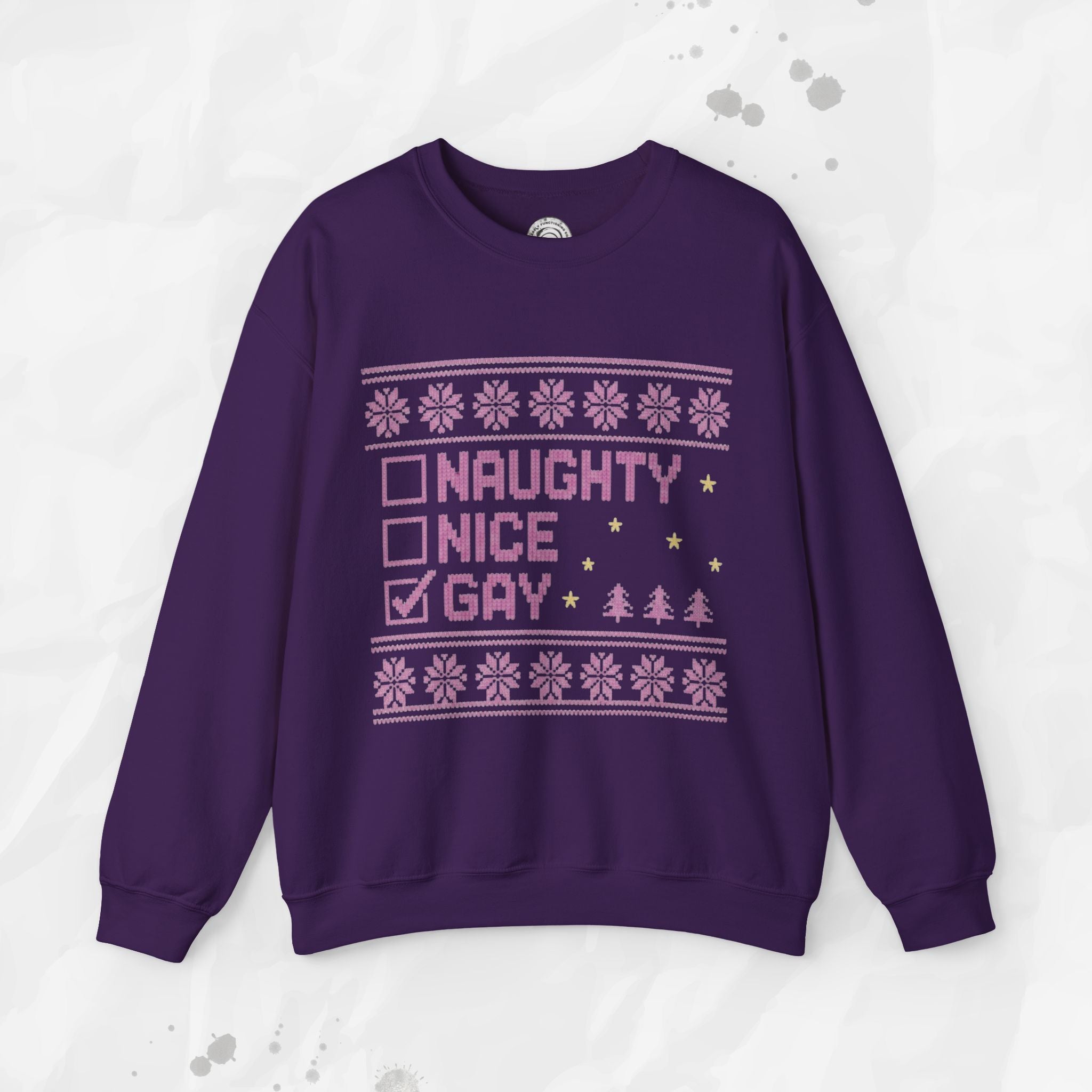 Naughty, Nice, Gay – Crewneck Sweatshirt