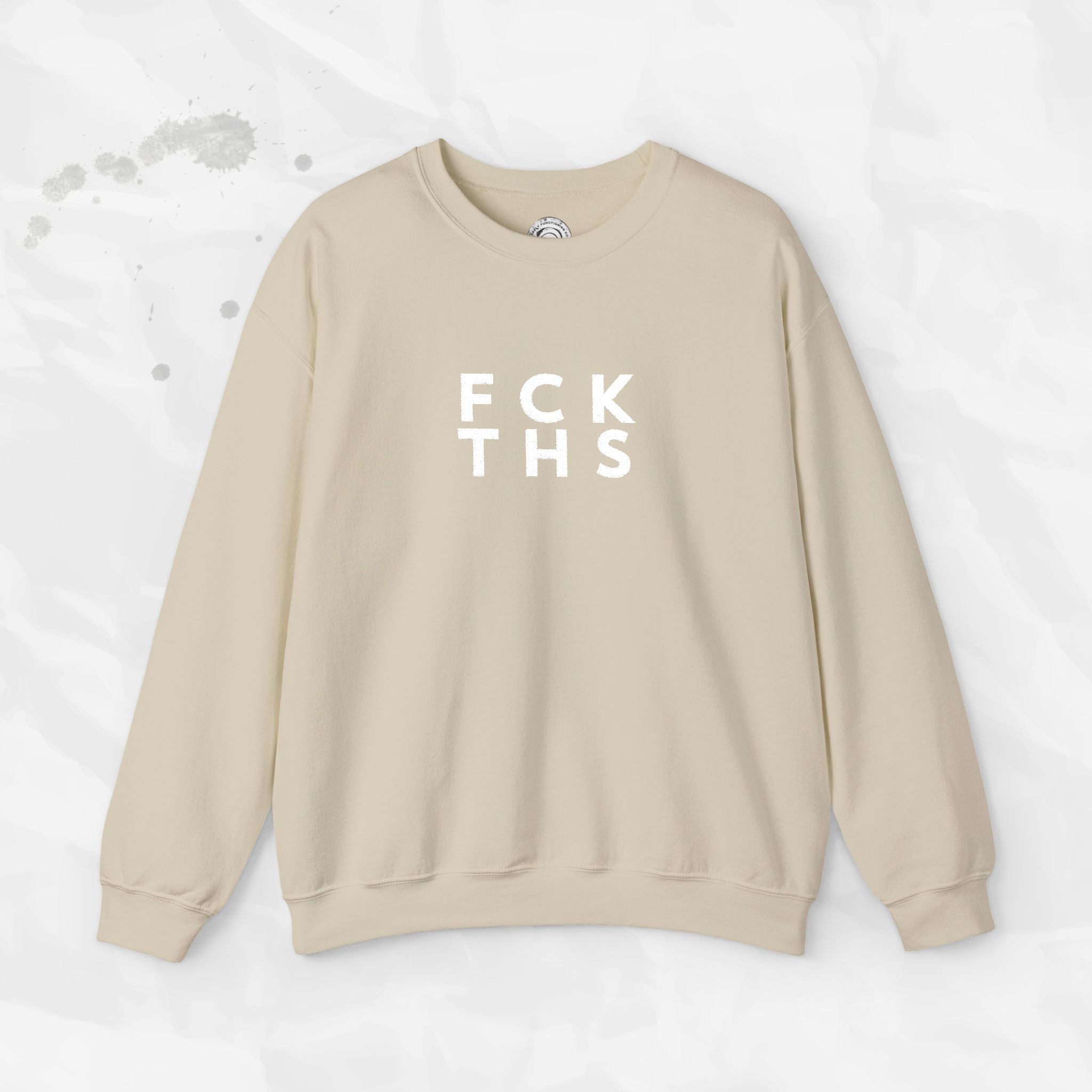 FCK THS – Embroidered Crewneck Sweatshirt
