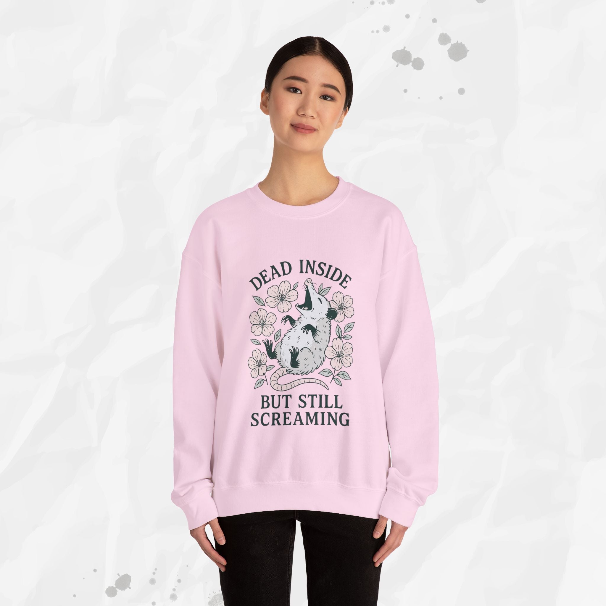 Dead Inside but Still Screaming – Crewneck Sweatshirt
