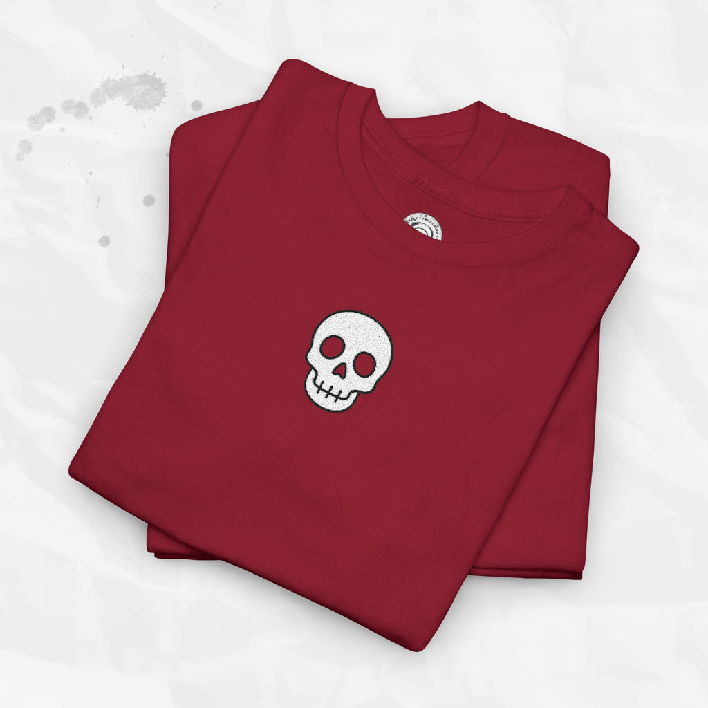 T-shirt brodé à motif tête de mort