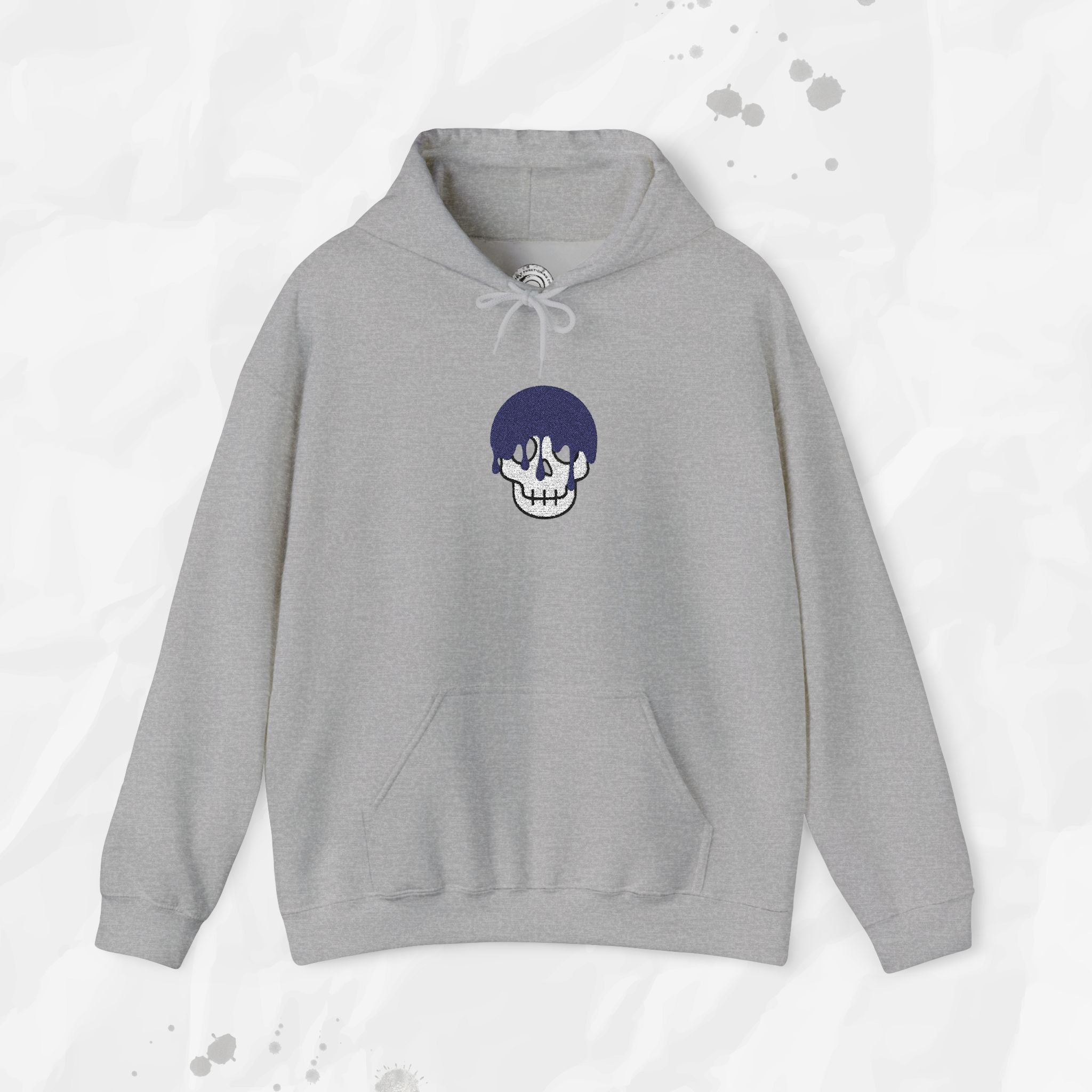 Dripping Skull – Embroidered Hoodie