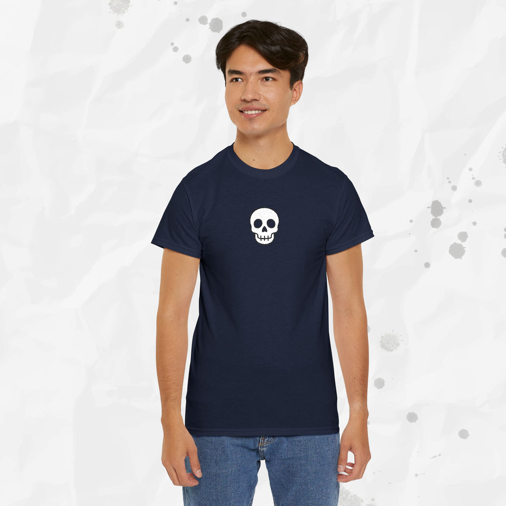 T-shirt brodé à motif tête de mort