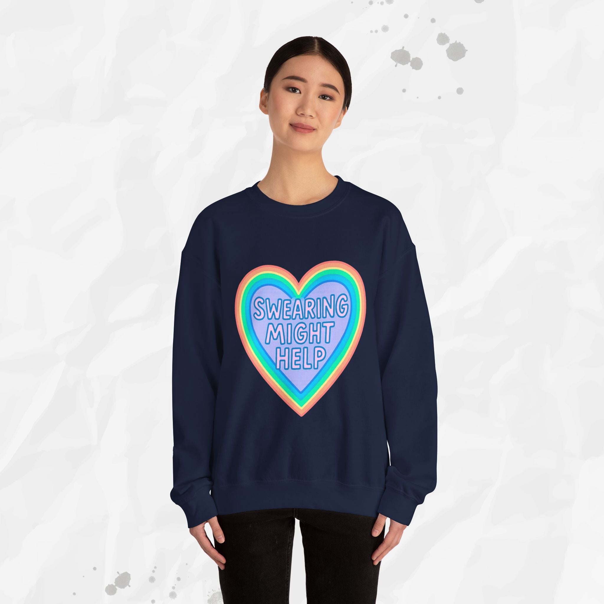 Swearing Might Help – Crewneck Sweatshirt
