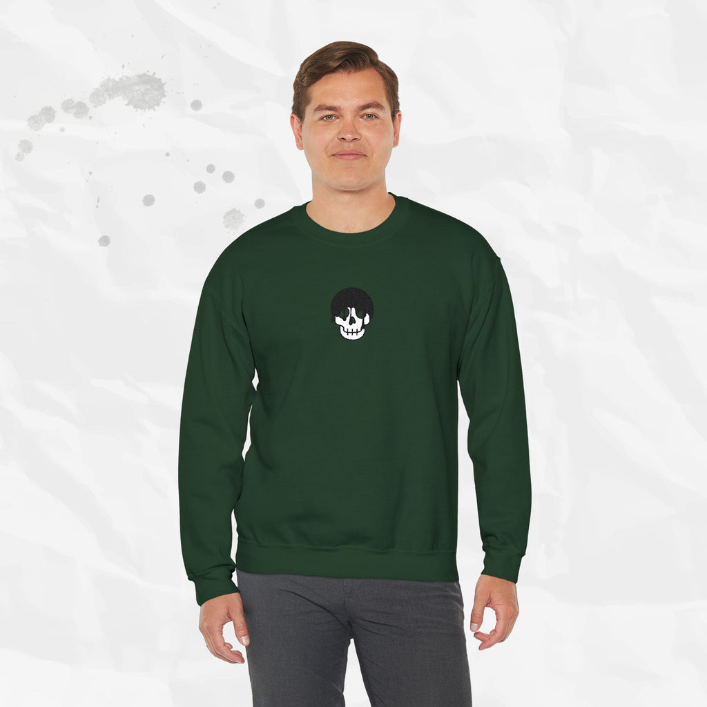 Skull Icon – Embroidered Crewneck Sweatshirt