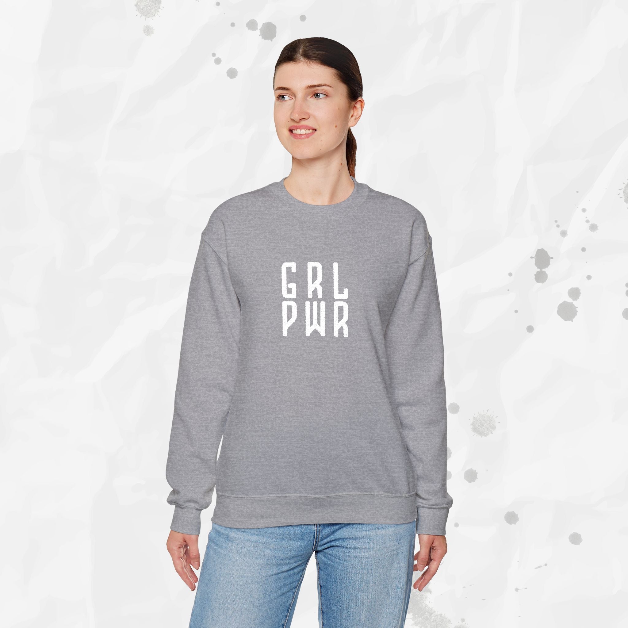 GRL PWR - Embroidered Crewneck Sweatshirt