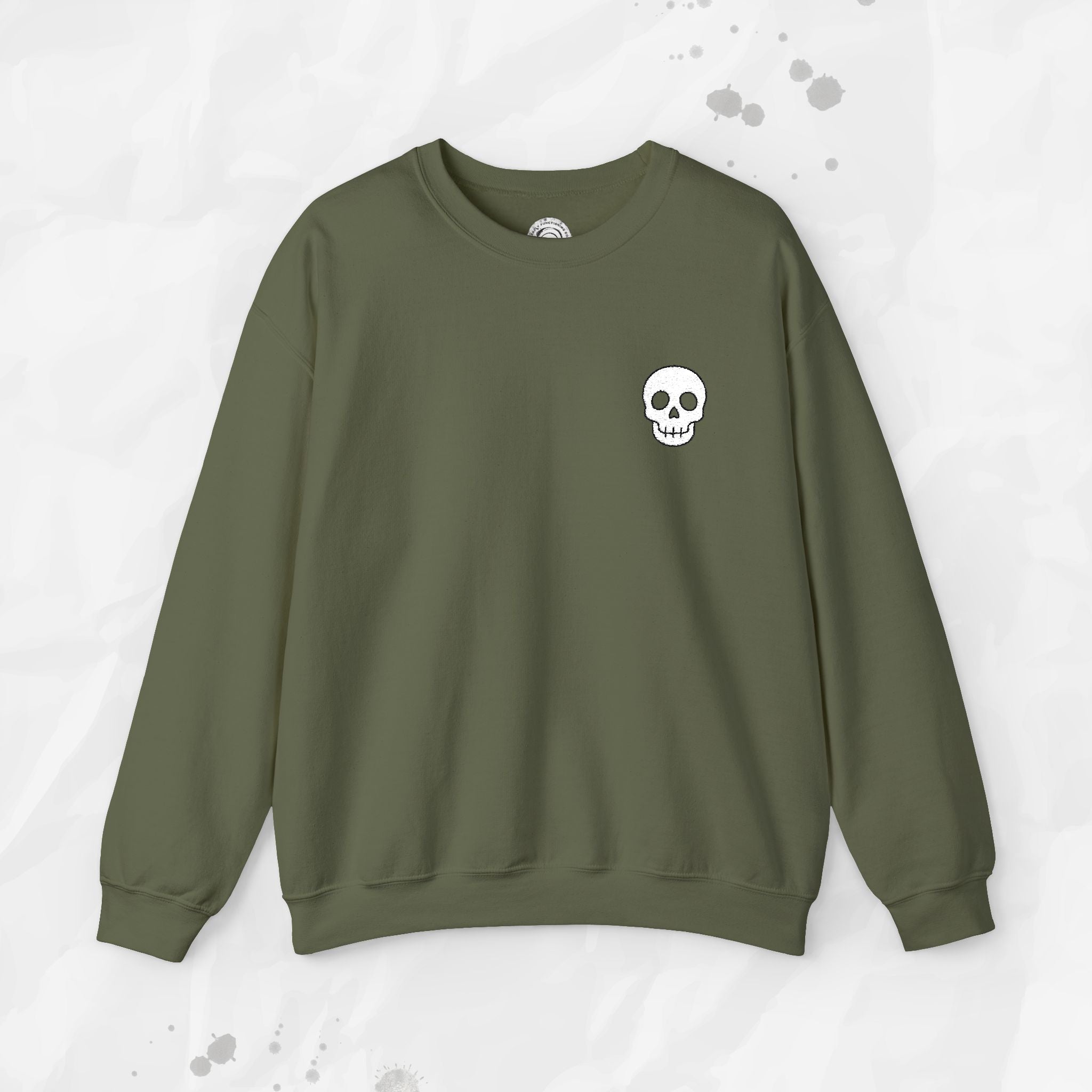 Skull Icon – Embroidered Crewneck Sweatshirt
