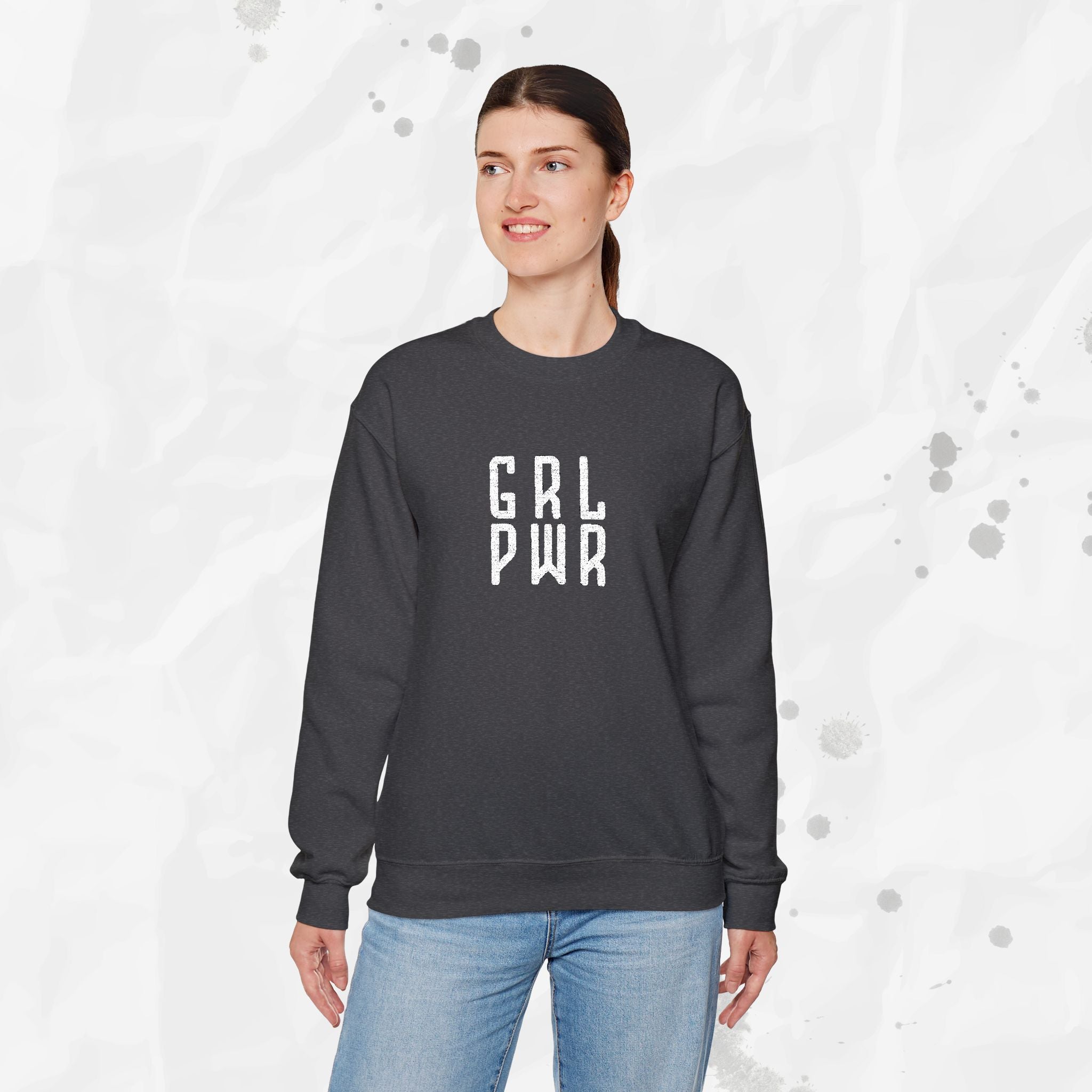 GRL PWR - Embroidered Crewneck Sweatshirt