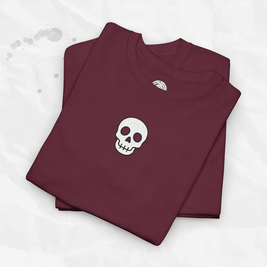 T-shirt brodé à motif tête de mort