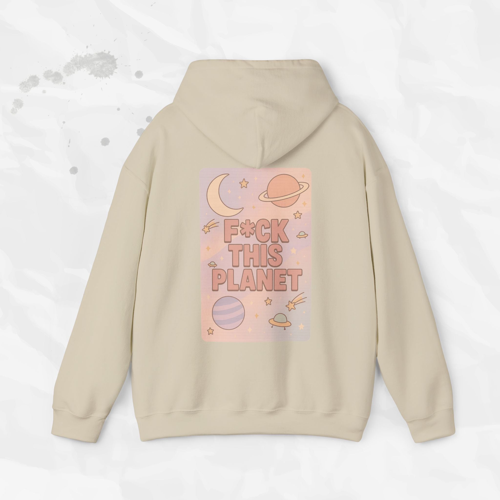 F*ck This Planet - Hoodie | Pastel Space Back Print