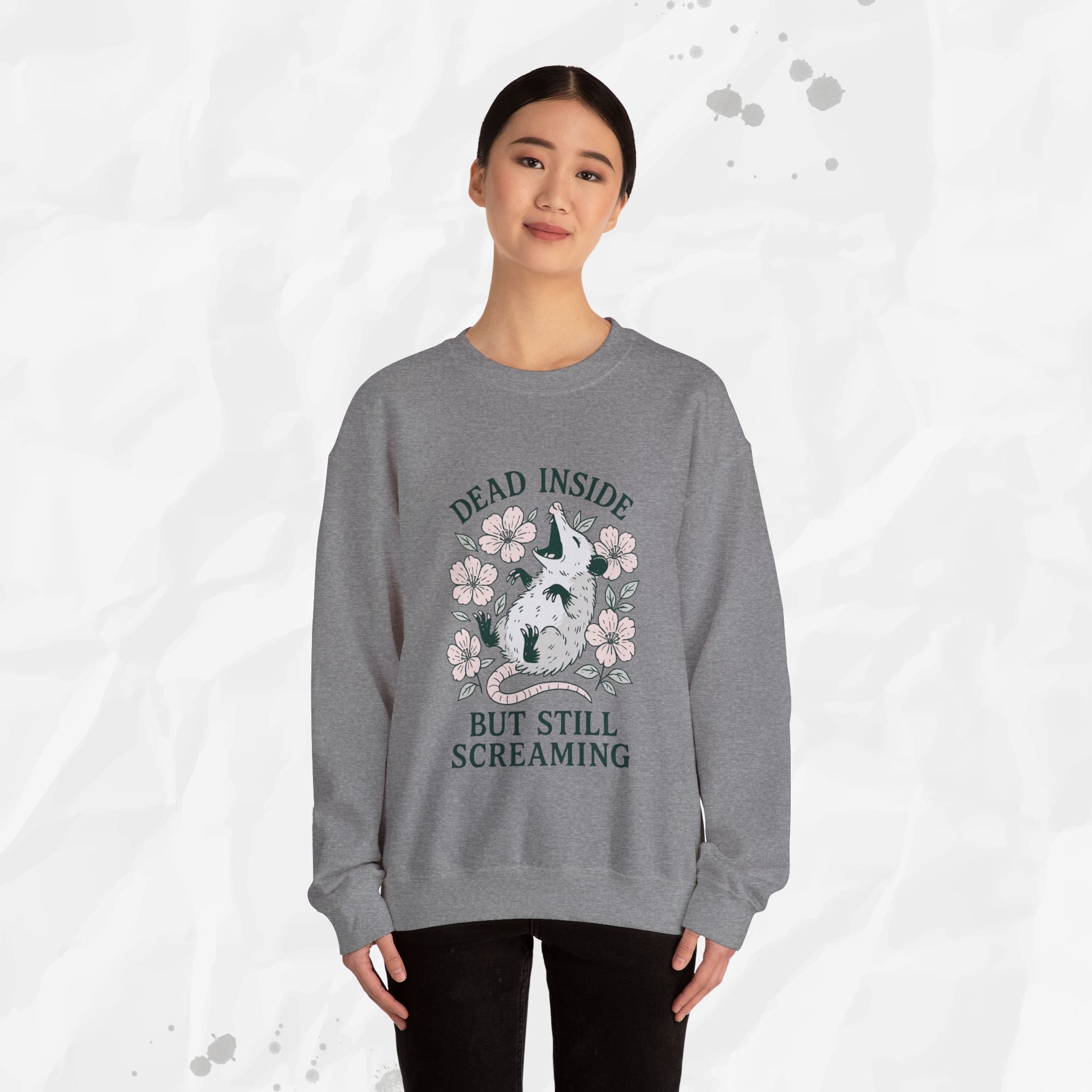 Dead Inside but Still Screaming – Crewneck Sweatshirt