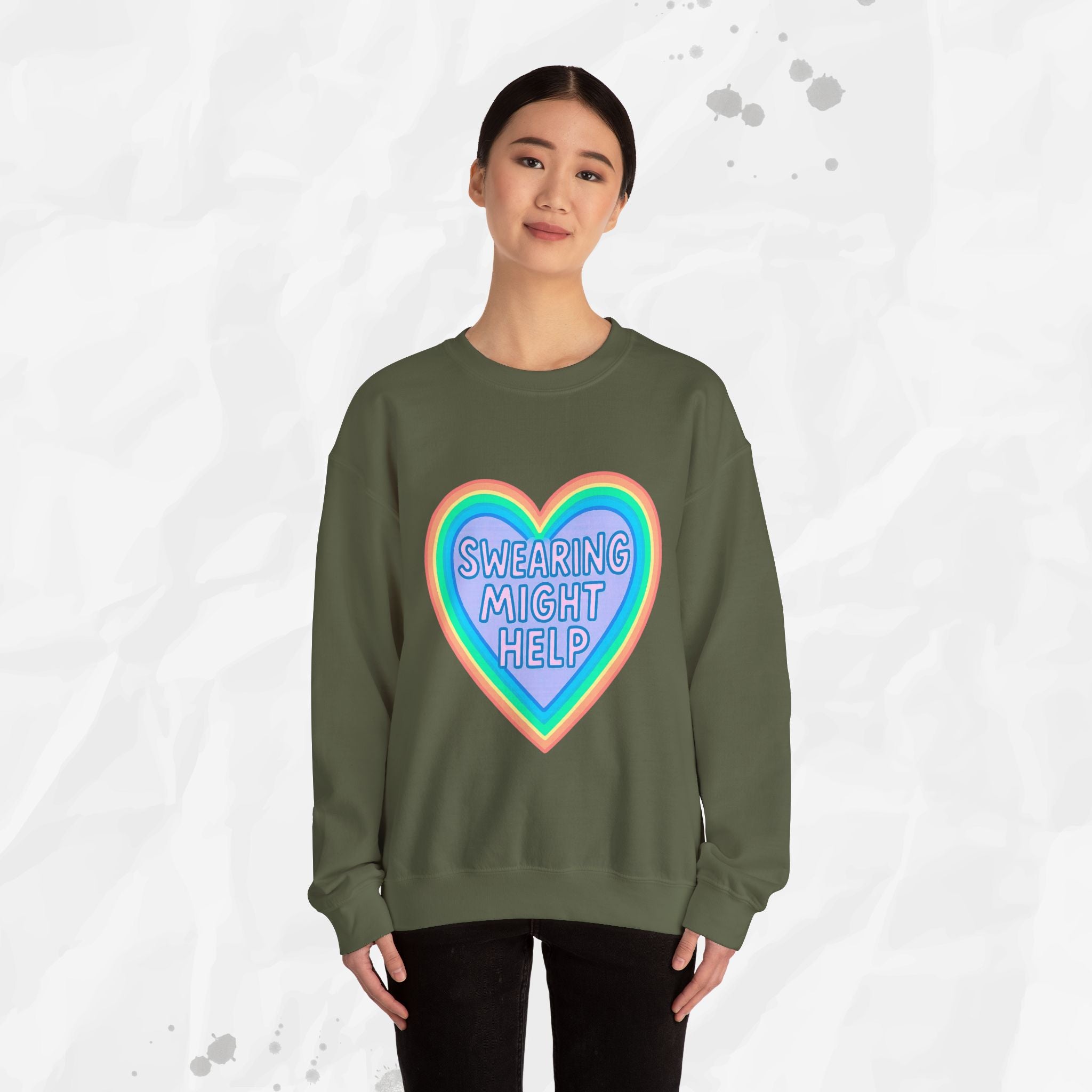 Swearing Might Help – Crewneck Sweatshirt