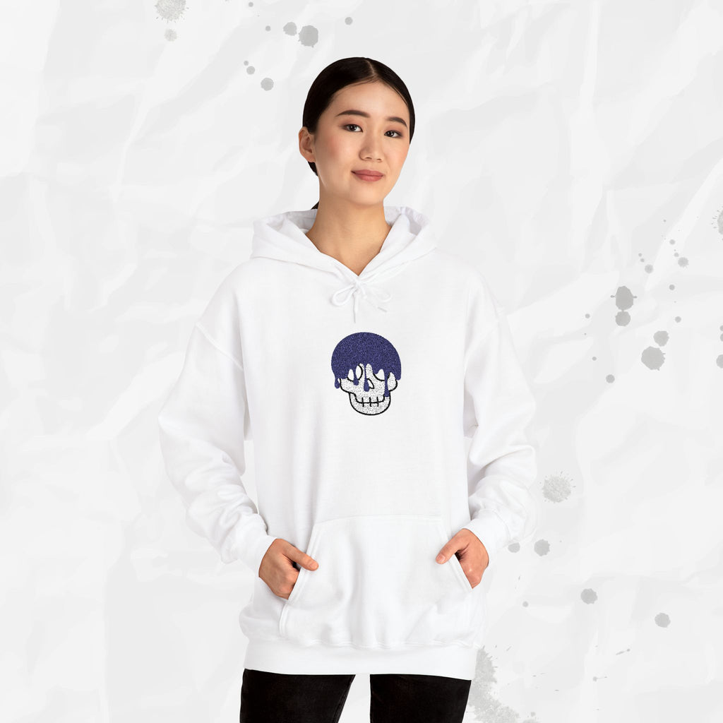 Dripping Skull – Embroidered Hoodie