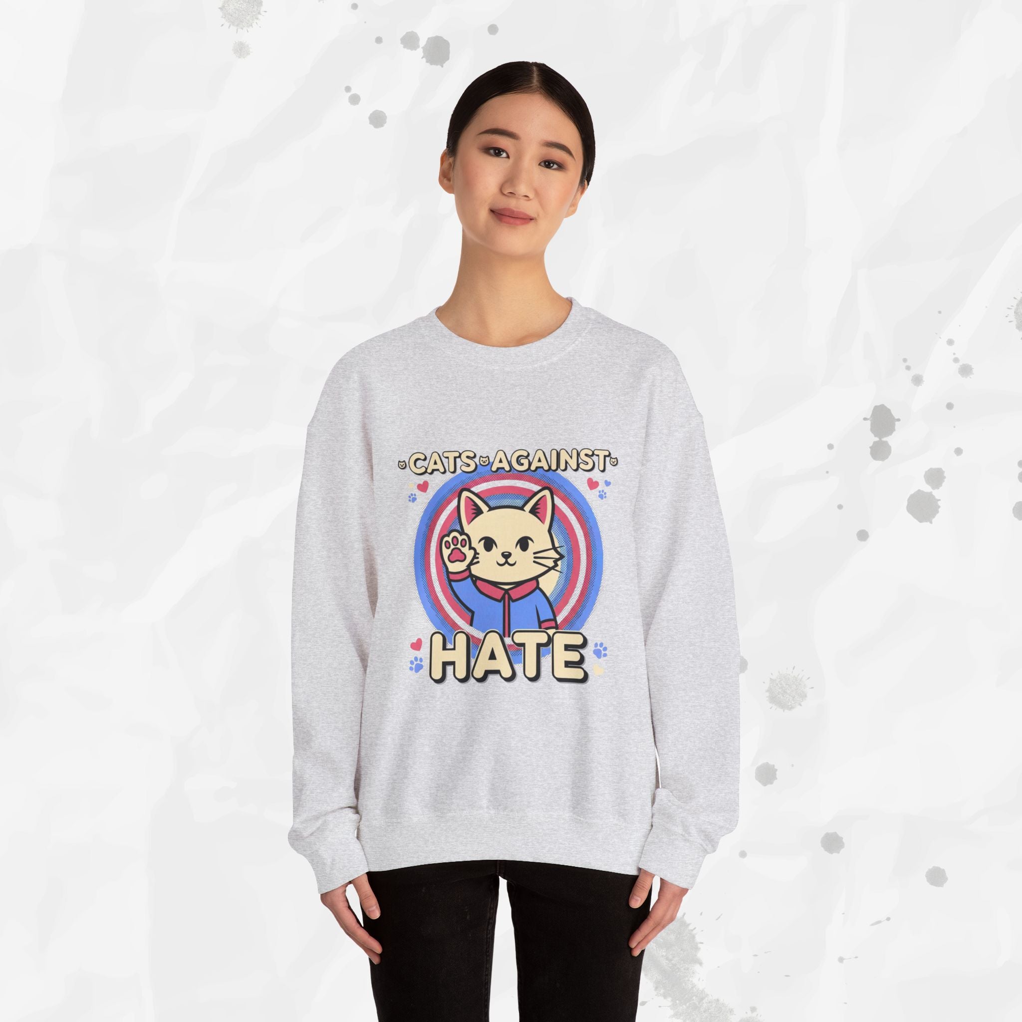 Cats Against Hate – Crewneck Sweatshirt