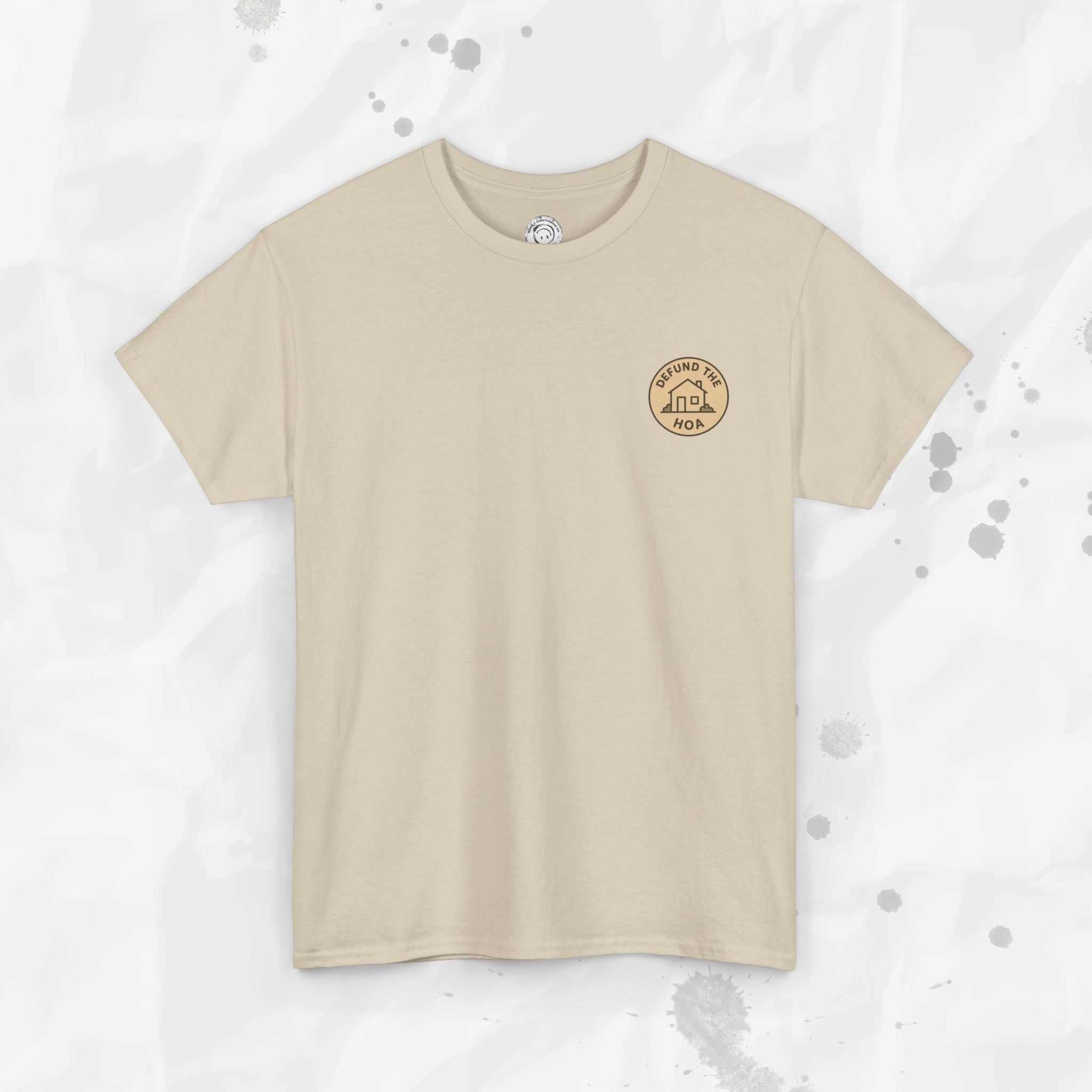 Defund the HOA – T-Shirt (Pocket Print)
