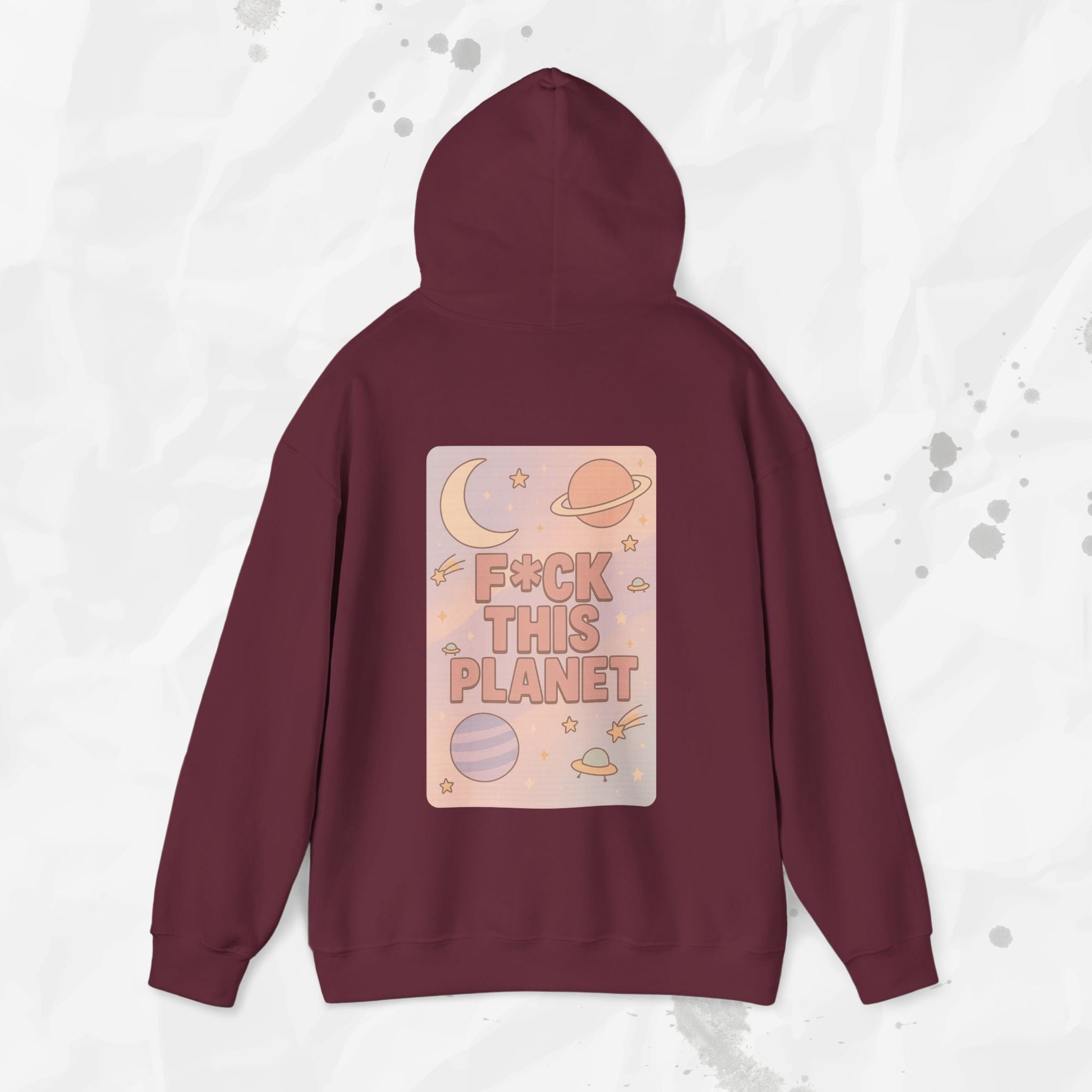 F*ck This Planet - Hoodie | Pastel Space Back Print