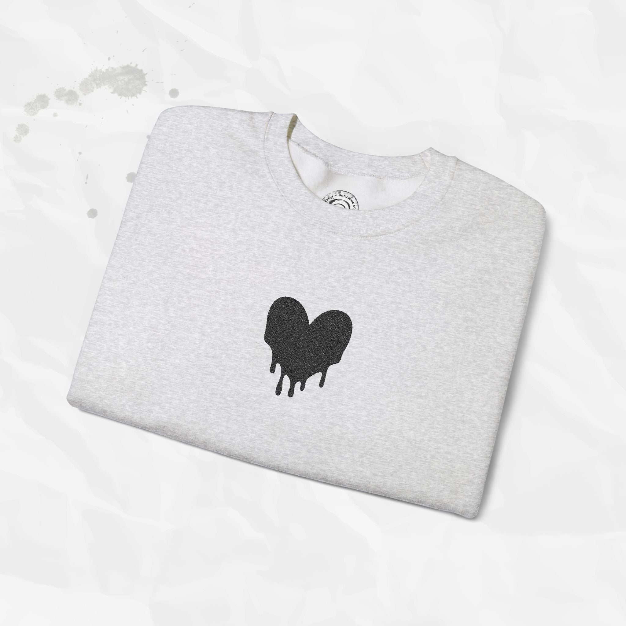 Dripping Heart - Embroidered Crewneck Sweatshirt