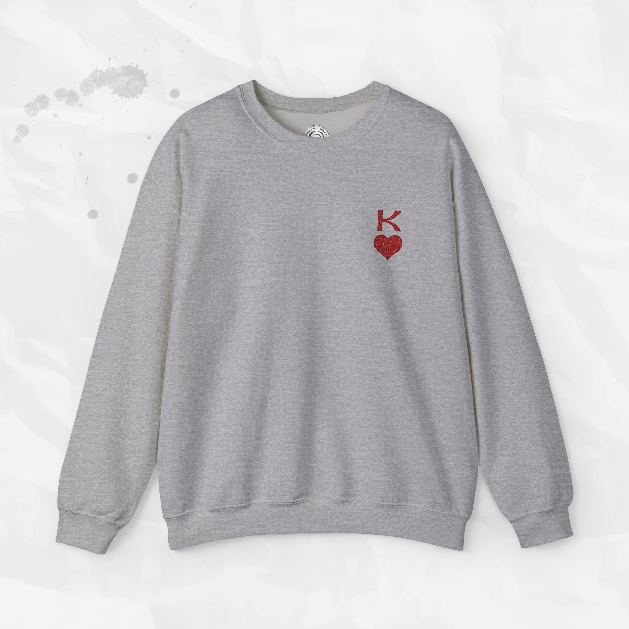 King of Hearts – Embroidered Crewneck Sweatshirt