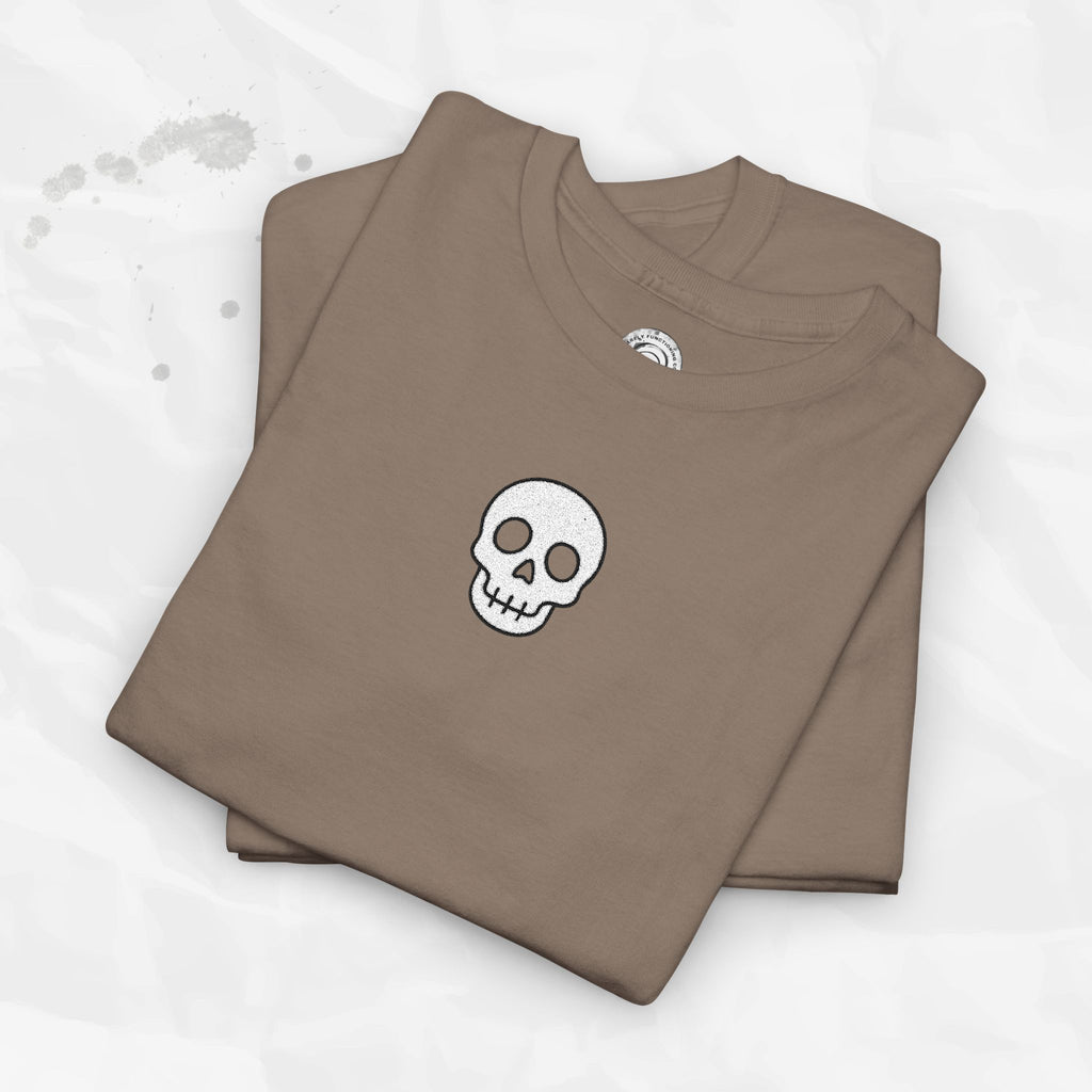 T-shirt brodé à motif tête de mort