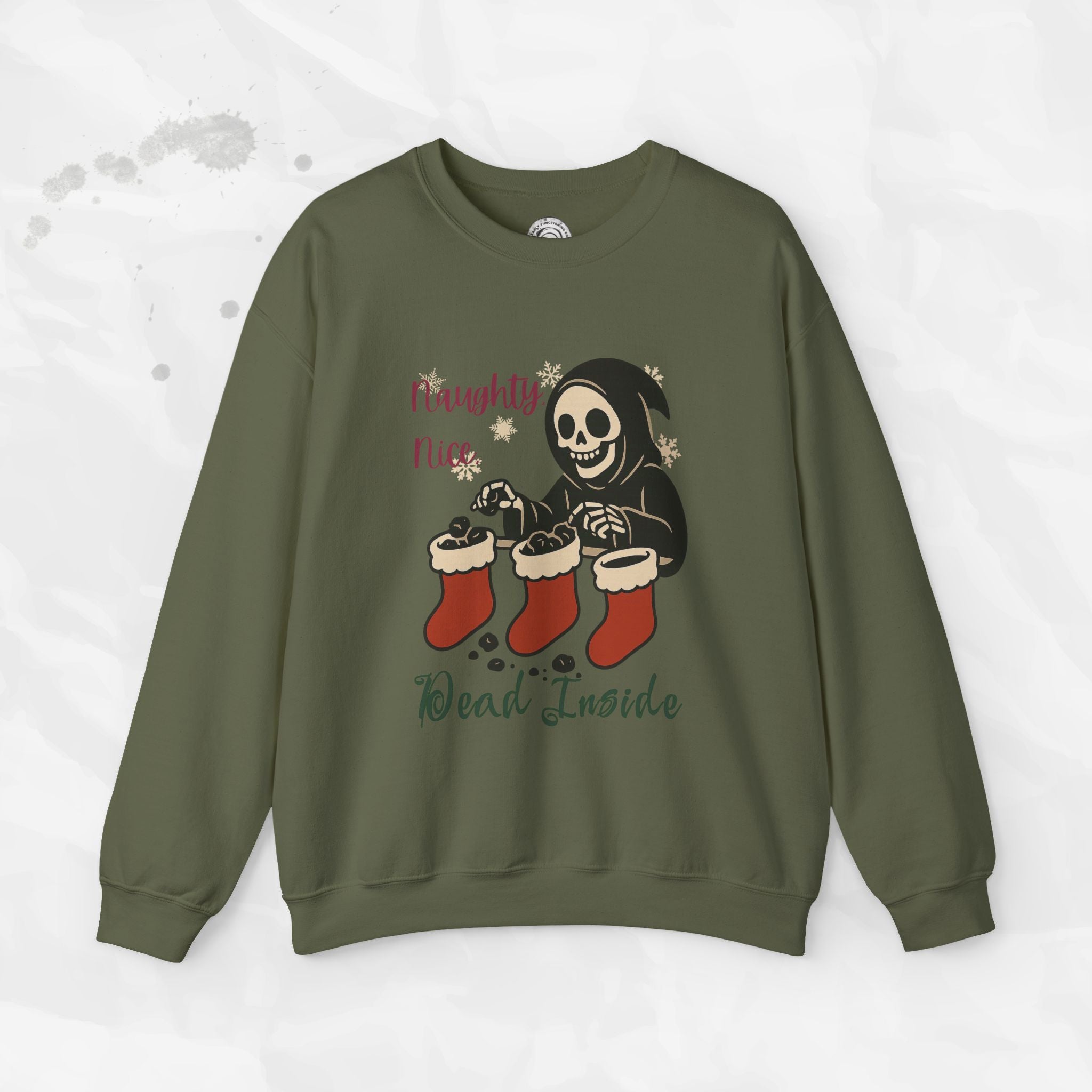 Naughty, Nice, Dead Inside – Crewneck Sweatshirt