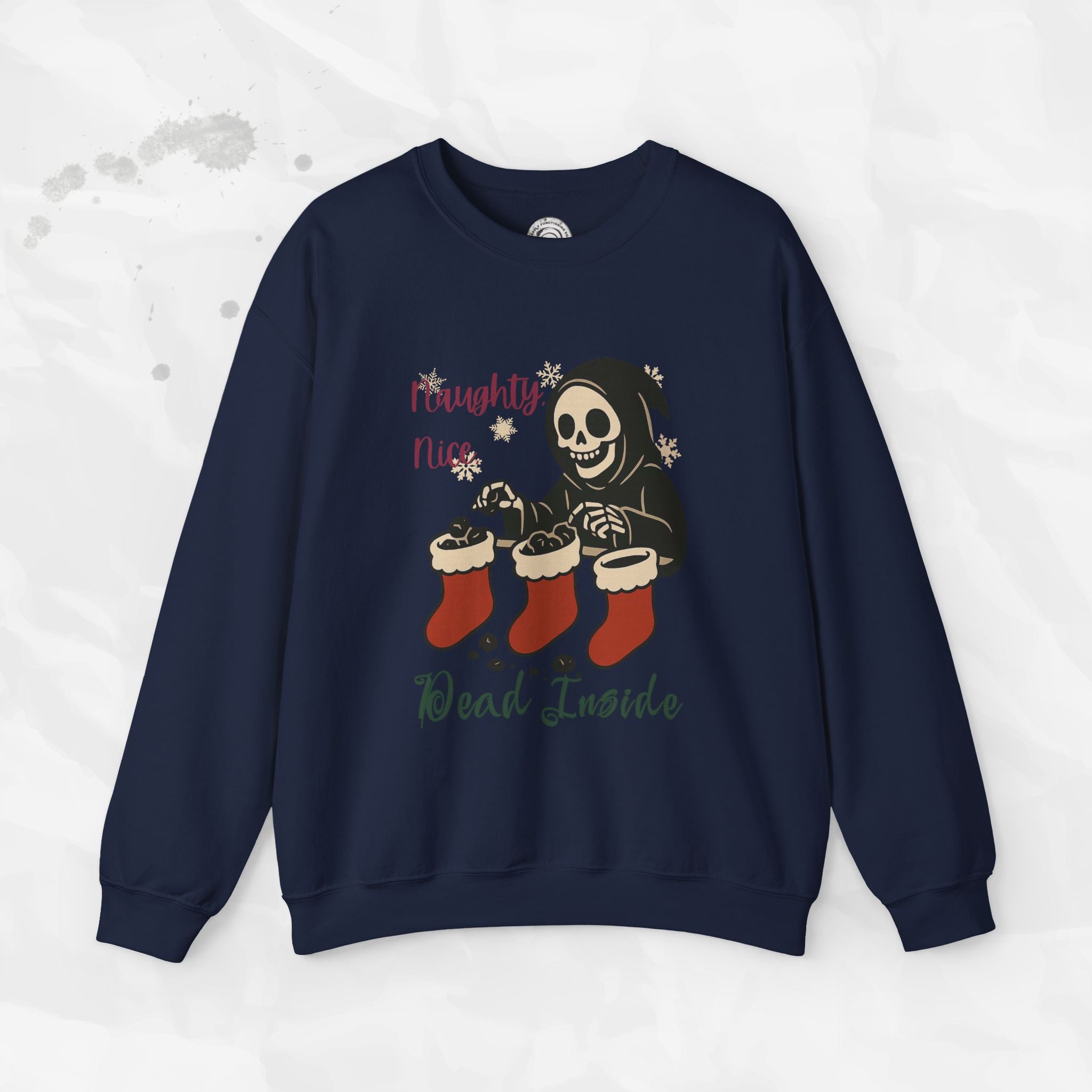 Naughty, Nice, Dead Inside – Crewneck Sweatshirt