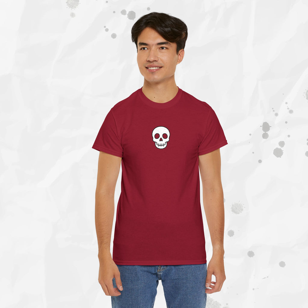 T-shirt brodé à motif tête de mort