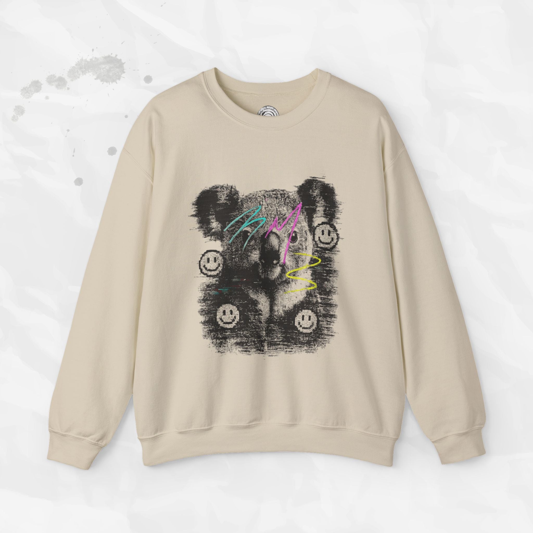 Glitched Koala – Crewneck Sweatshirt