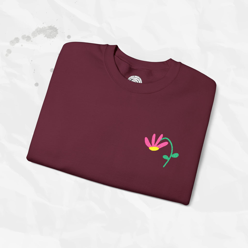 Bloom - Sweat-shirt à col rond brodé
