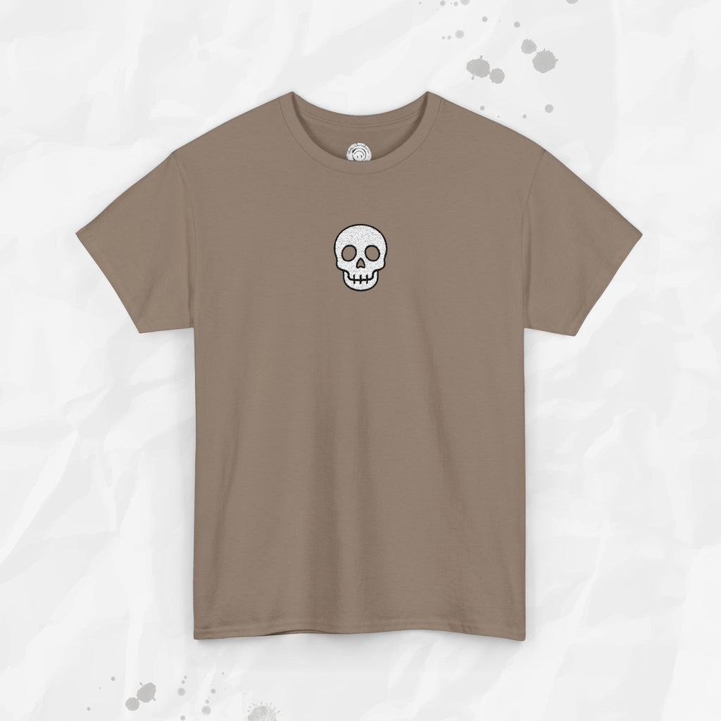 T-shirt brodé à motif tête de mort