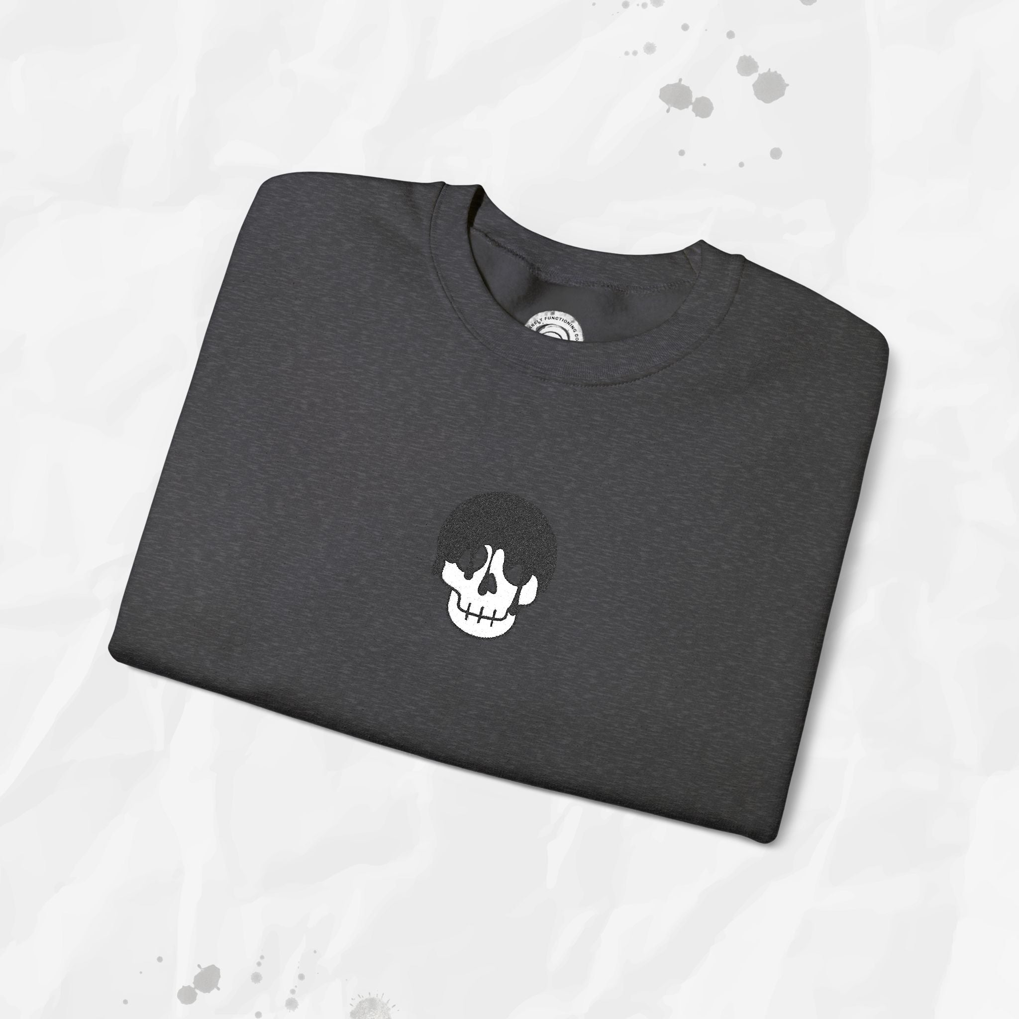Skull Icon – Embroidered Crewneck Sweatshirt