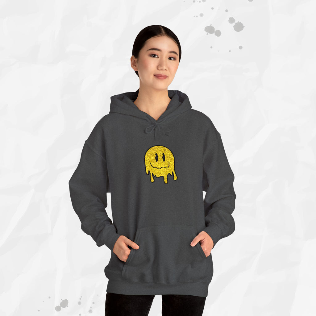 Sweat à capuche brodé Melty Smiley