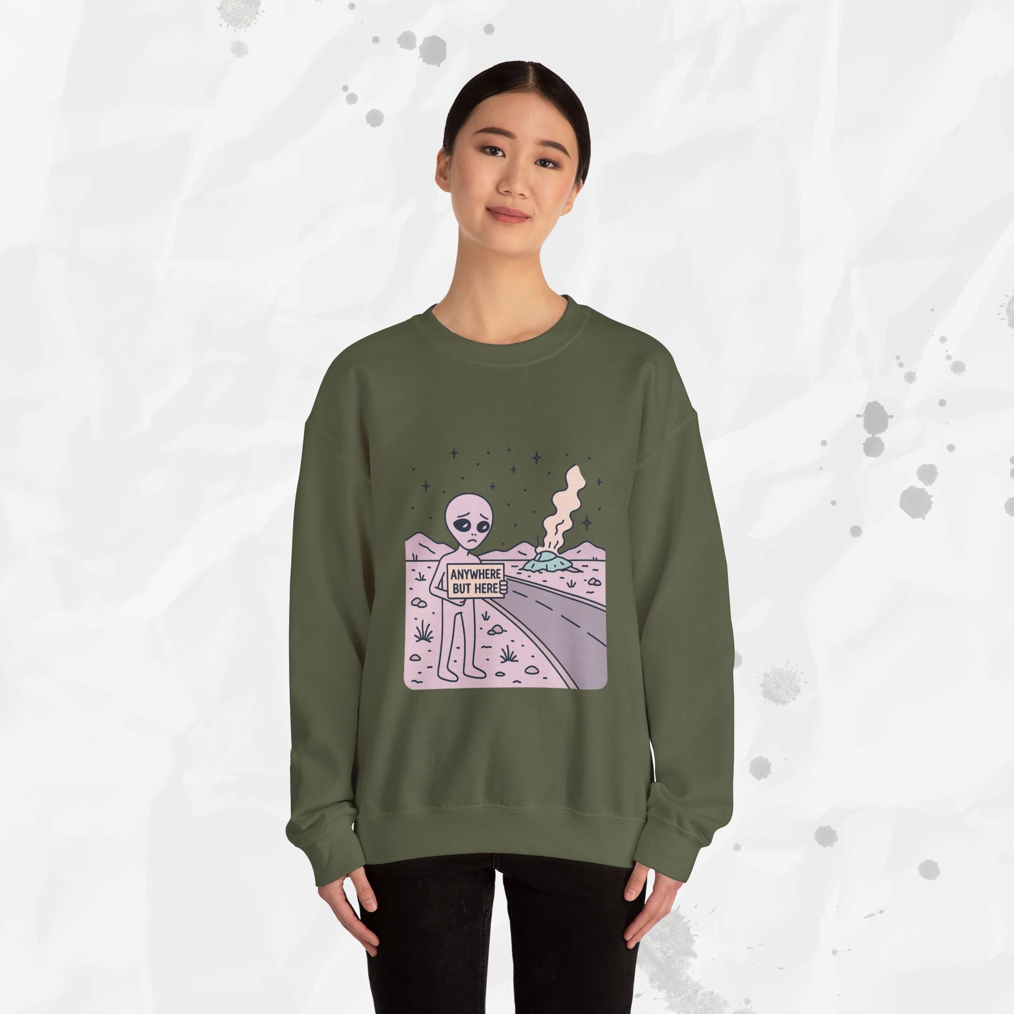 Anywhere But Here - Crewneck Sweatshirt