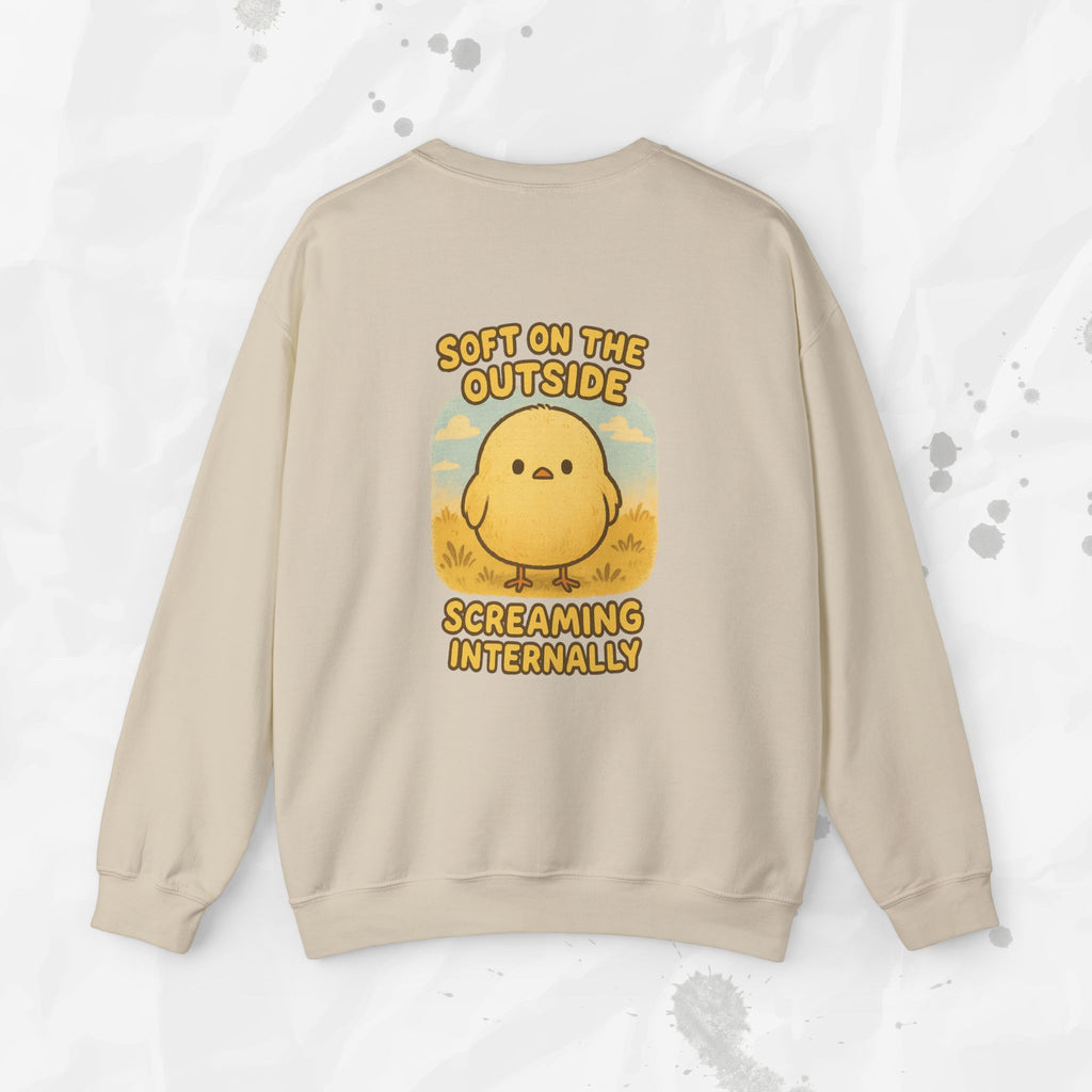 Soft on the Outside Screaming Internally - Crewneck Sweatshirt